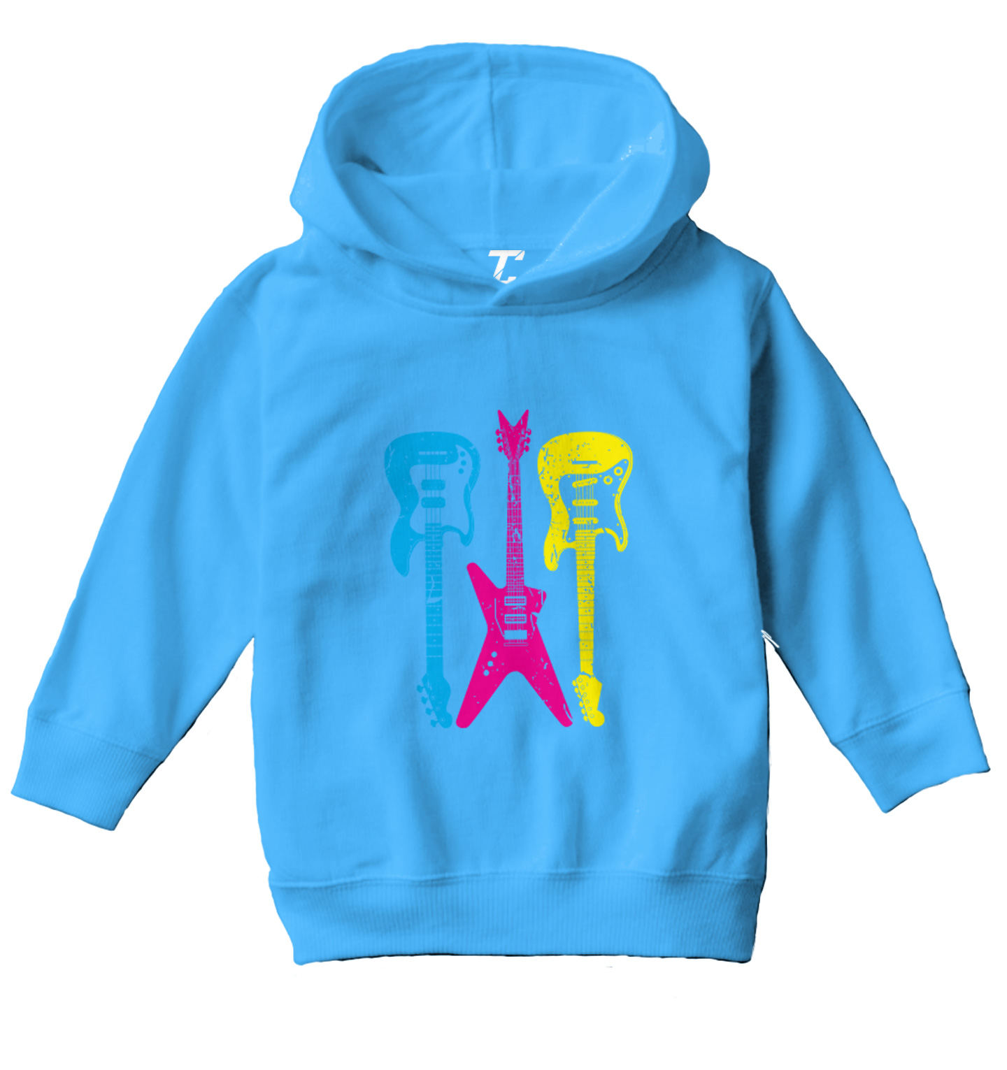 Neon Guitars - Rock Star Musician Instrument Toddler/Youth Hoodie - Picture 12 of 12