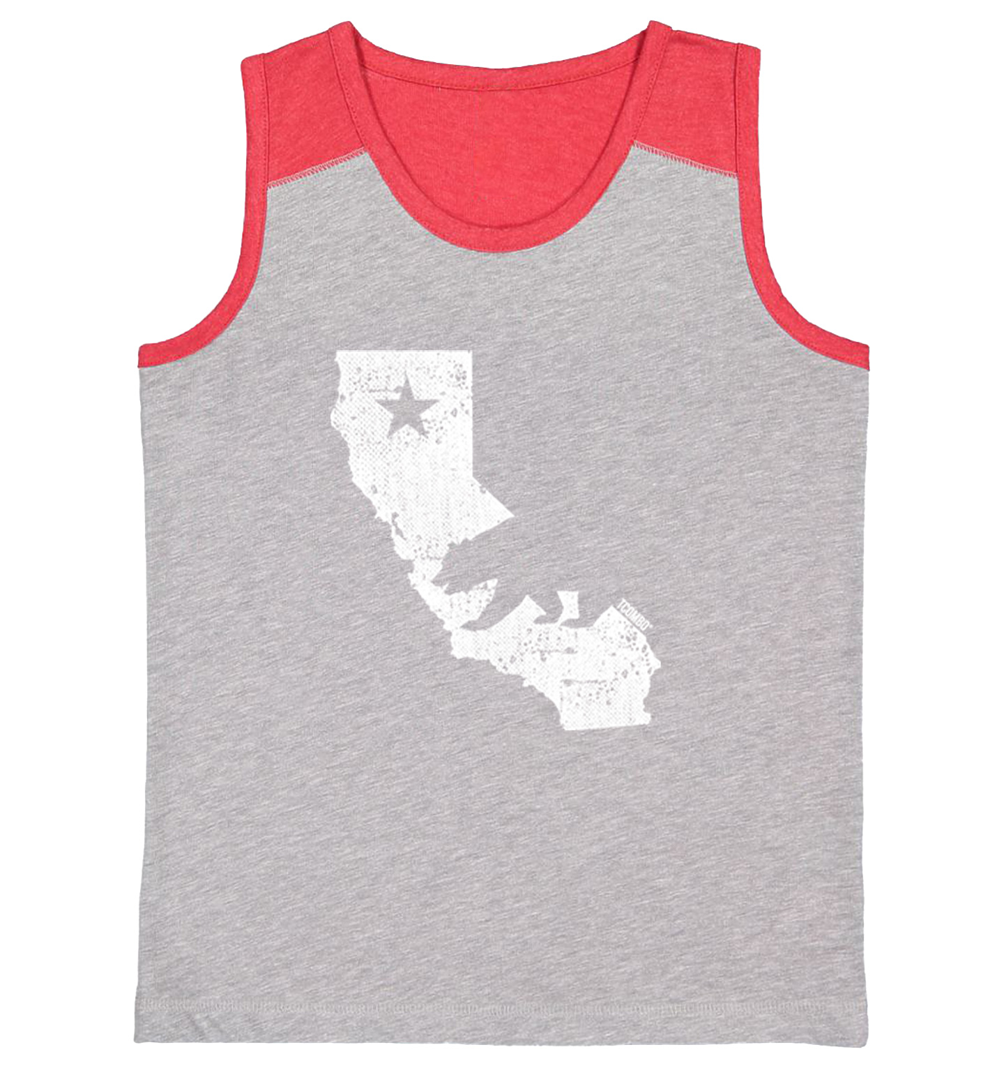Cali State Map - California Bear Flag USA United States Youth Contrast Tank Top - Picture 7 of 7