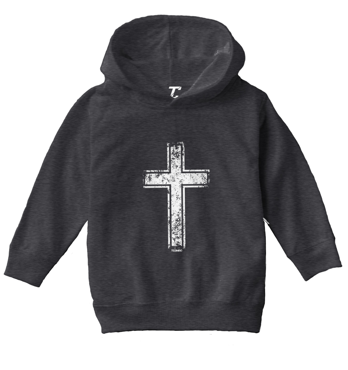 Distressed Cross - Jesus Catholic Christian Church Toddler/Youth Hoodie - Picture 3 of 12