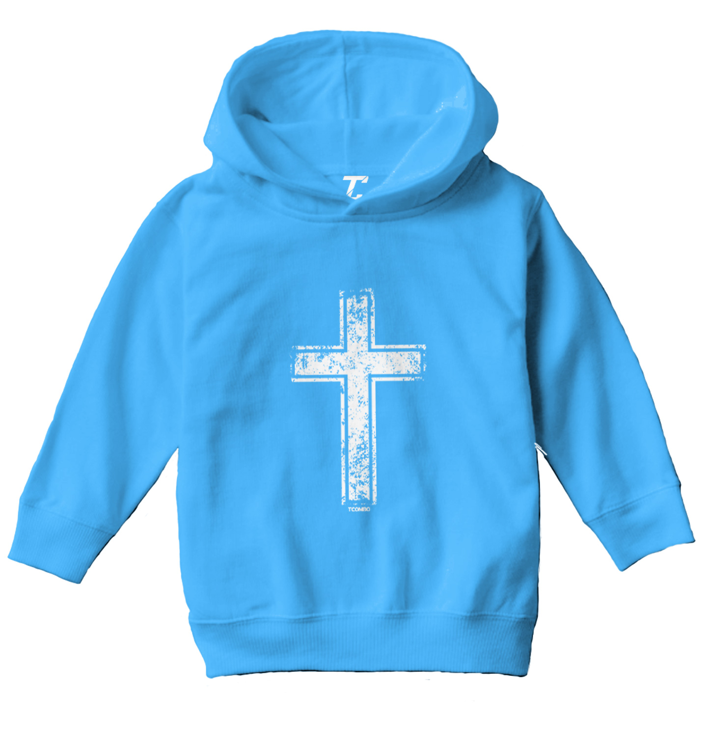Distressed Cross - Jesus Catholic Christian Church Toddler/Youth Hoodie - Picture 12 of 12