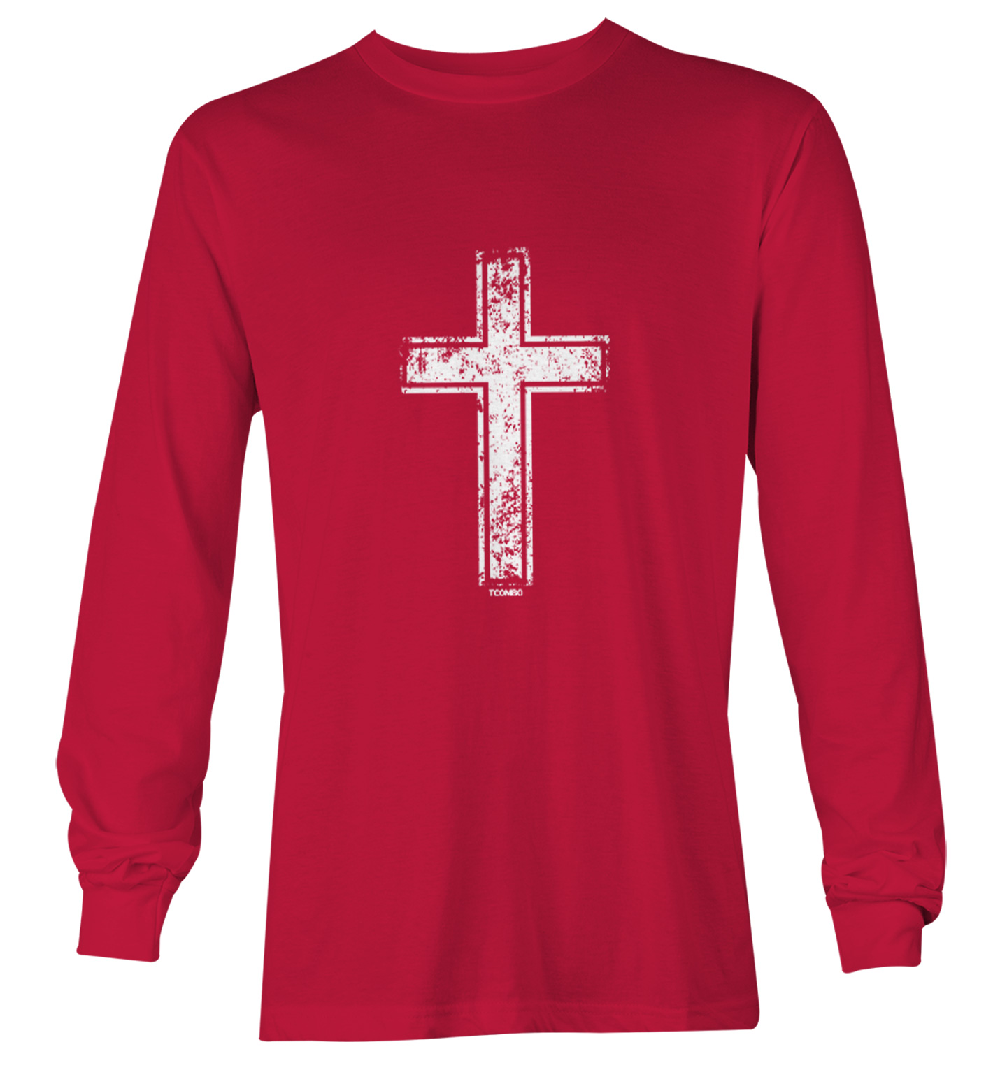 Distressed Cross - Jesus Catholic Christian Church Youth T-Shirt - Picture 19 of 20