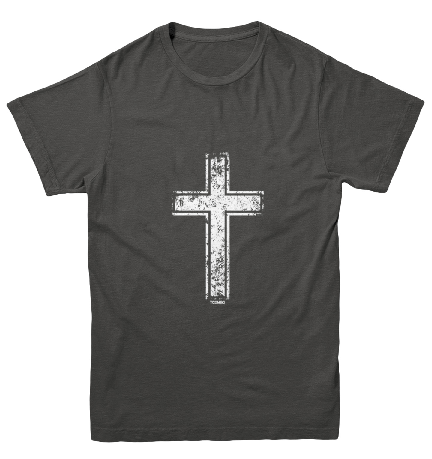 Distressed Cross - Jesus Catholic Christian Church Youth T-Shirt - Picture 3 of 20