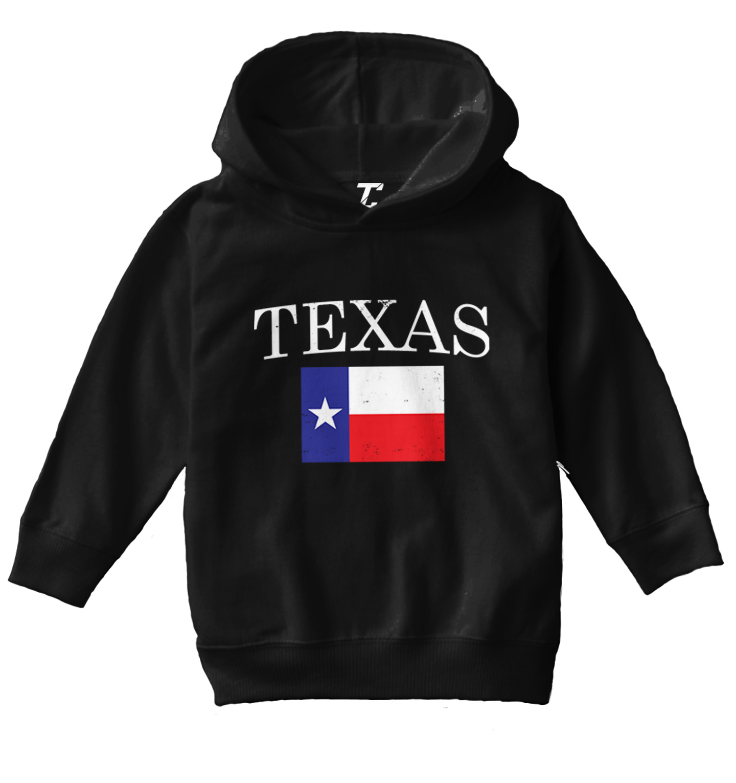 Texas With Flag - Texan Pride Lone Star United States Toddler/Youth Hoodie - Picture 2 of 12