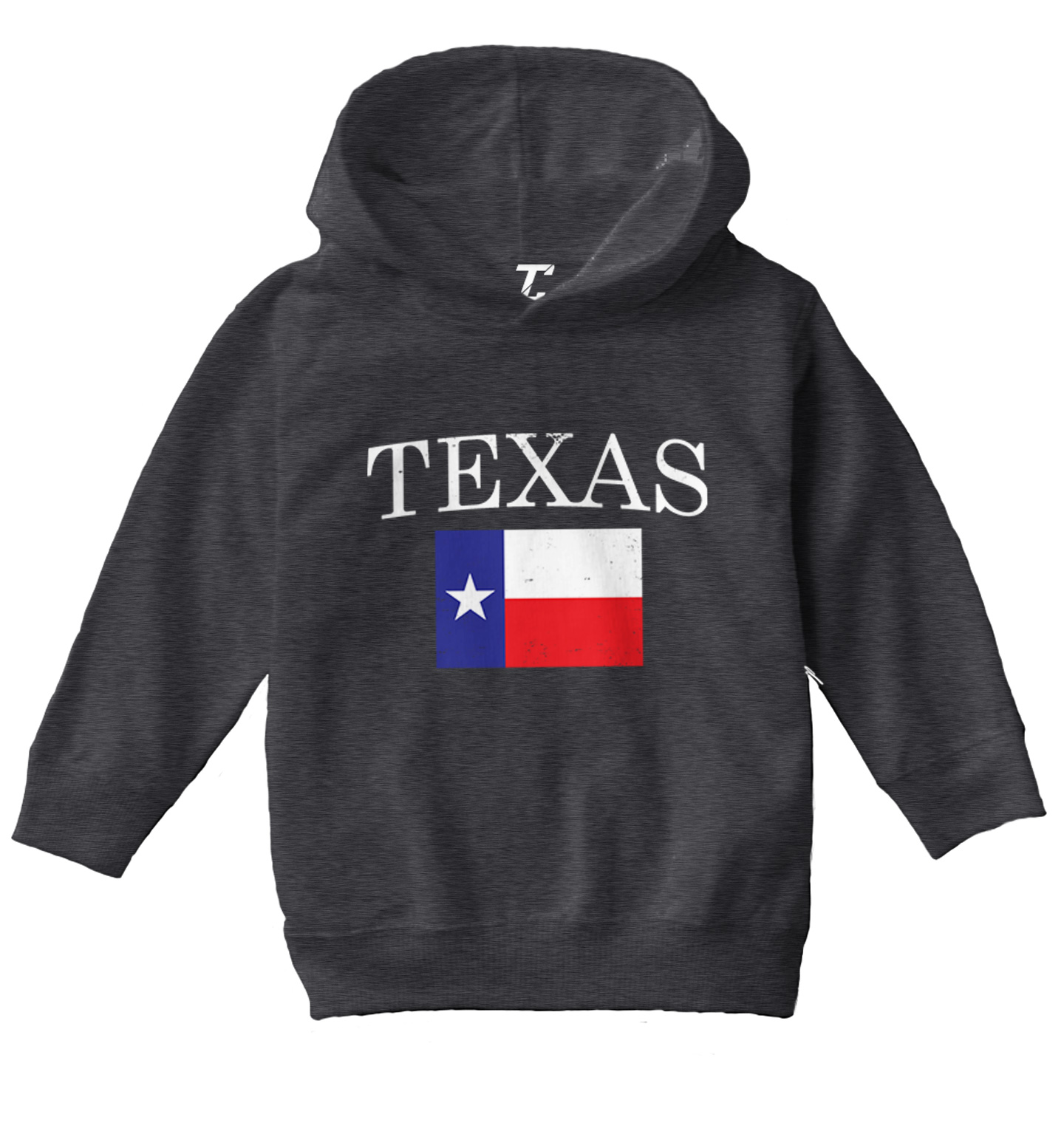 Texas With Flag - Texan Pride Lone Star United States Toddler/Youth Hoodie - Picture 3 of 12