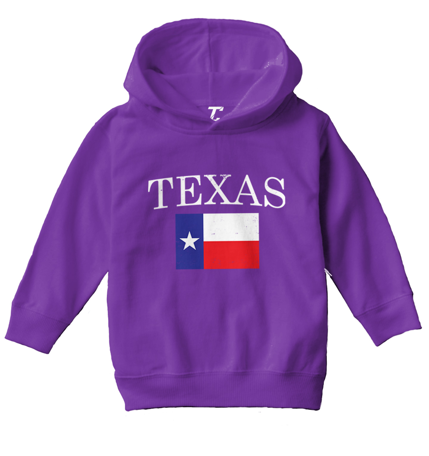 Texas With Flag - Texan Pride Lone Star United States Toddler/Youth Hoodie - Picture 9 of 12