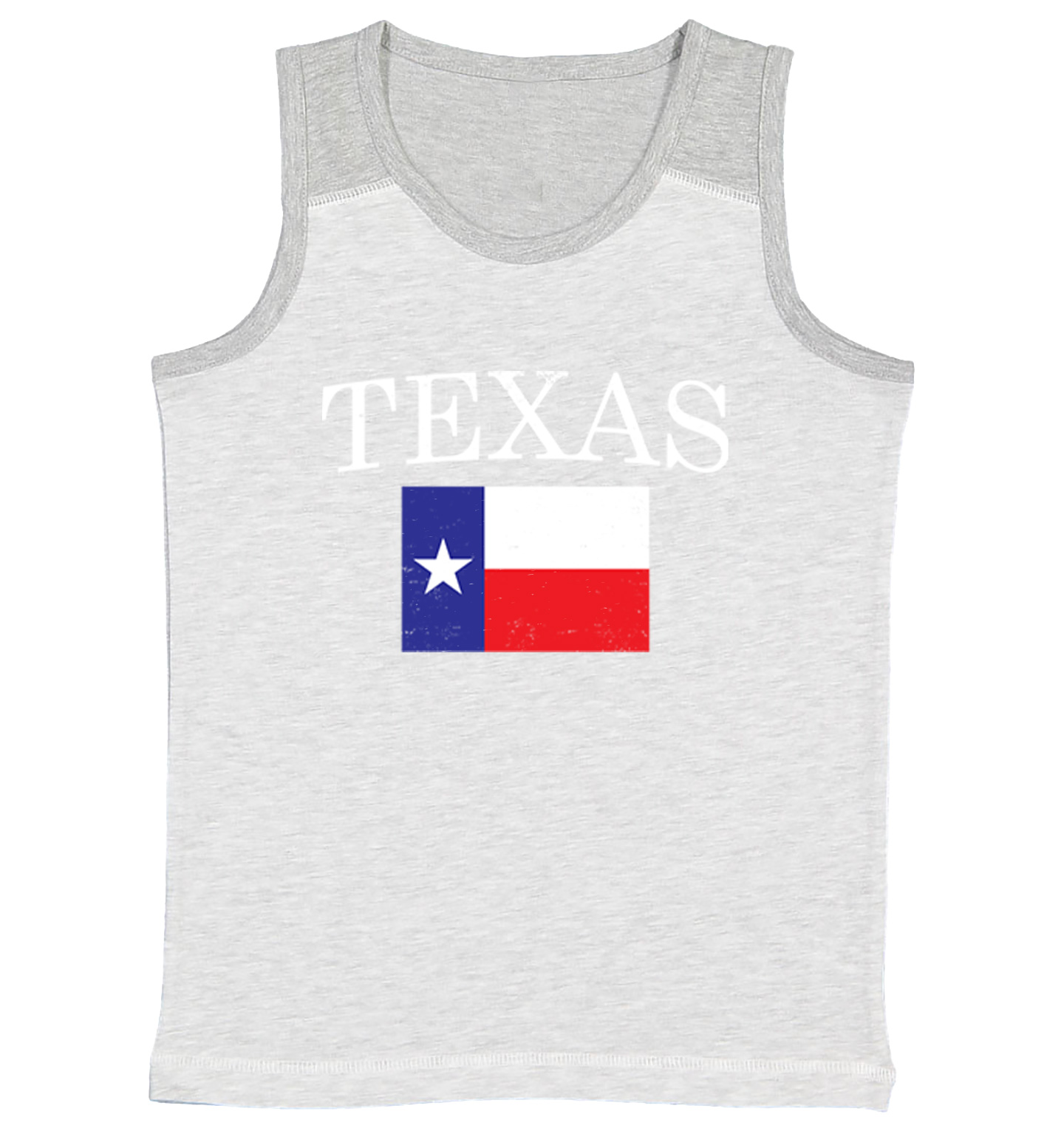 Texas With Flag - Texan Pride Lone Star United States Youth Contrast Tank Top - Picture 5 of 7
