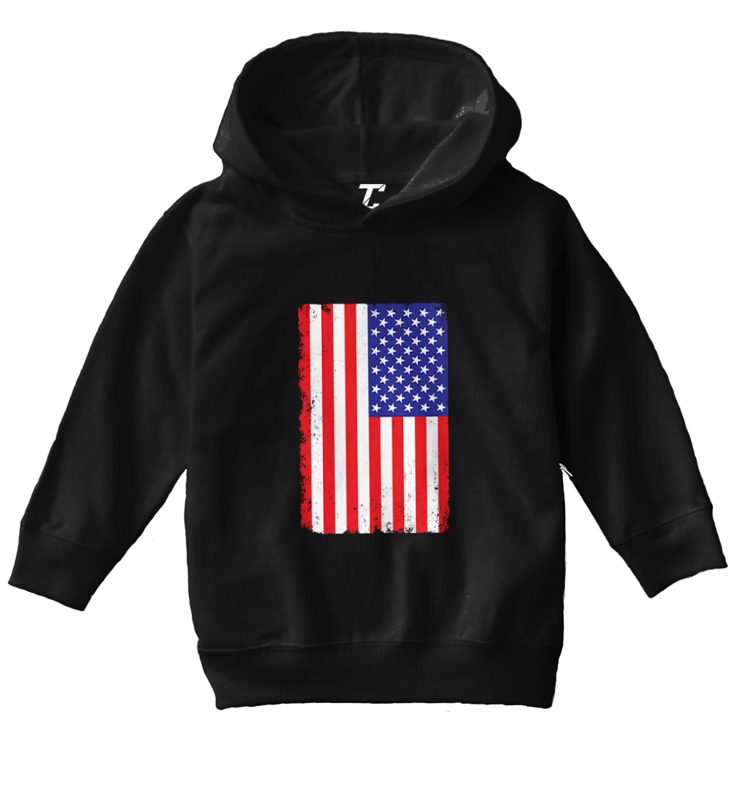 Distressed American Flag - 'Murica USA United States Toddler/Youth Hoodie - Picture 2 of 12