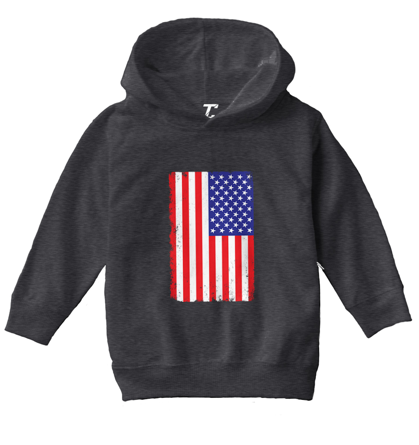 Distressed American Flag - 'Murica USA United States Toddler/Youth Hoodie - Picture 3 of 12