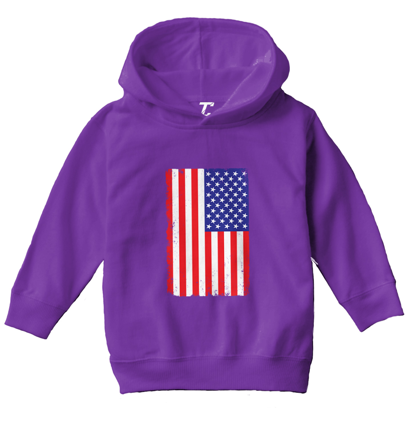 Distressed American Flag - 'Murica USA United States Toddler/Youth Hoodie - Picture 9 of 12