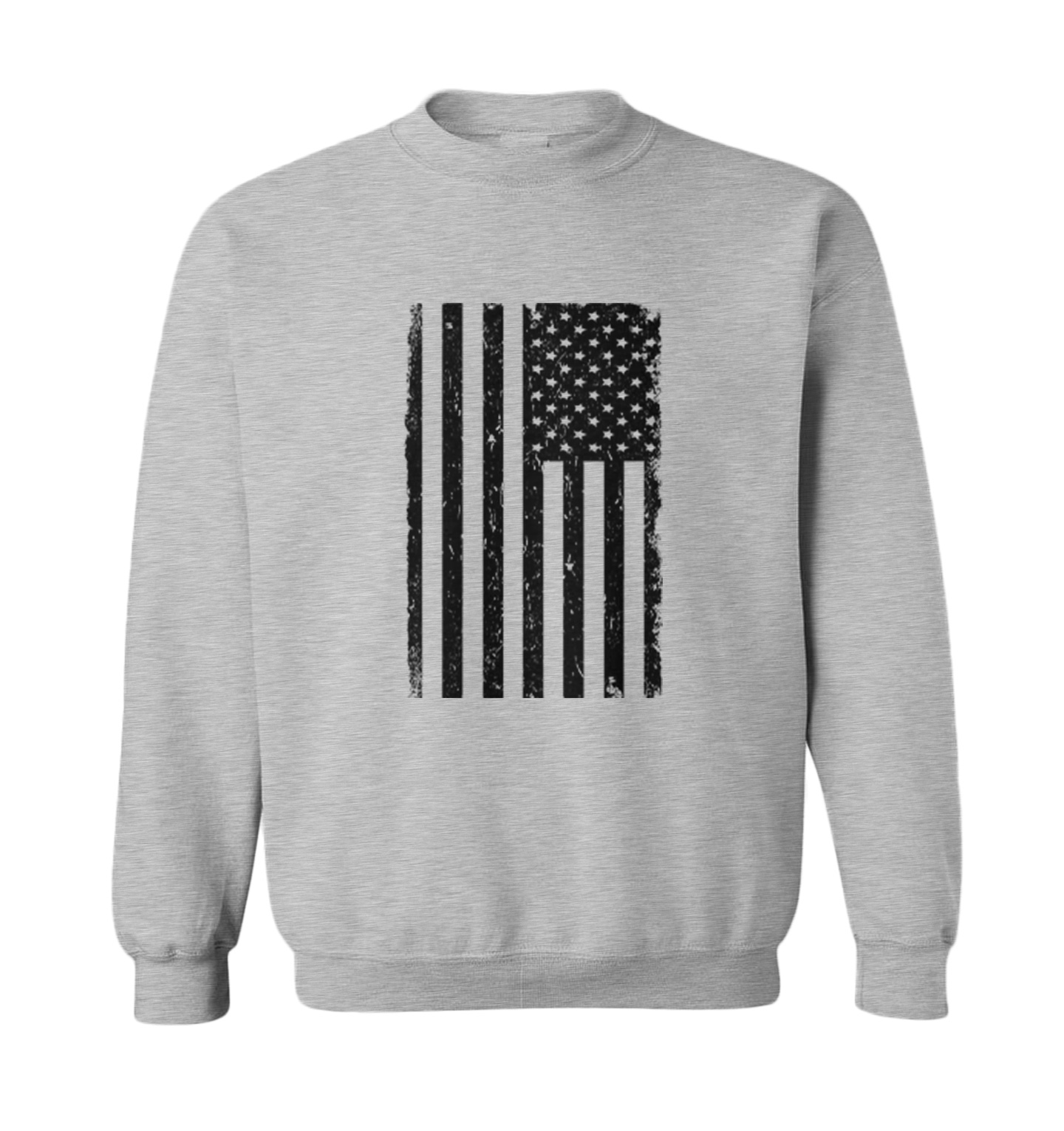 Distressed Black American Flag - United States USA Toddler Crewneck Sweater - Picture 2 of 5