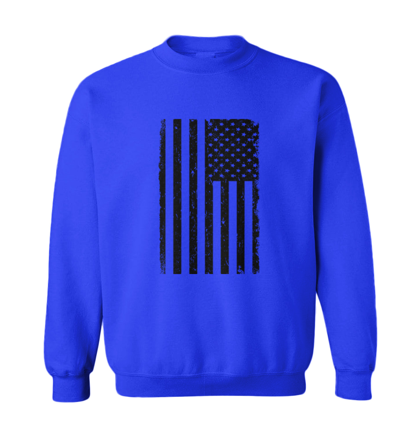 Distressed Black American Flag - United States USA Toddler Crewneck Sweater - Picture 5 of 5