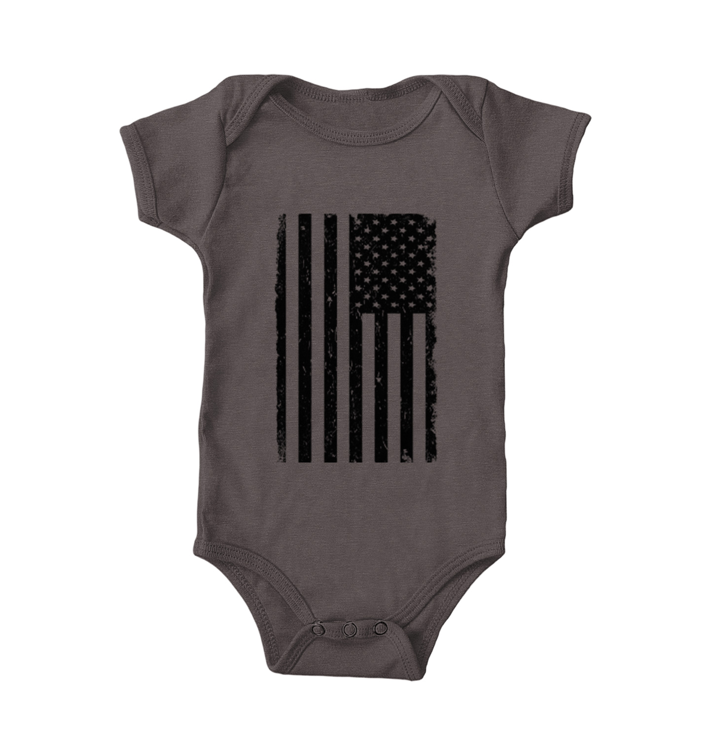 Distressed Black American Flag – United States USA Bodysuit