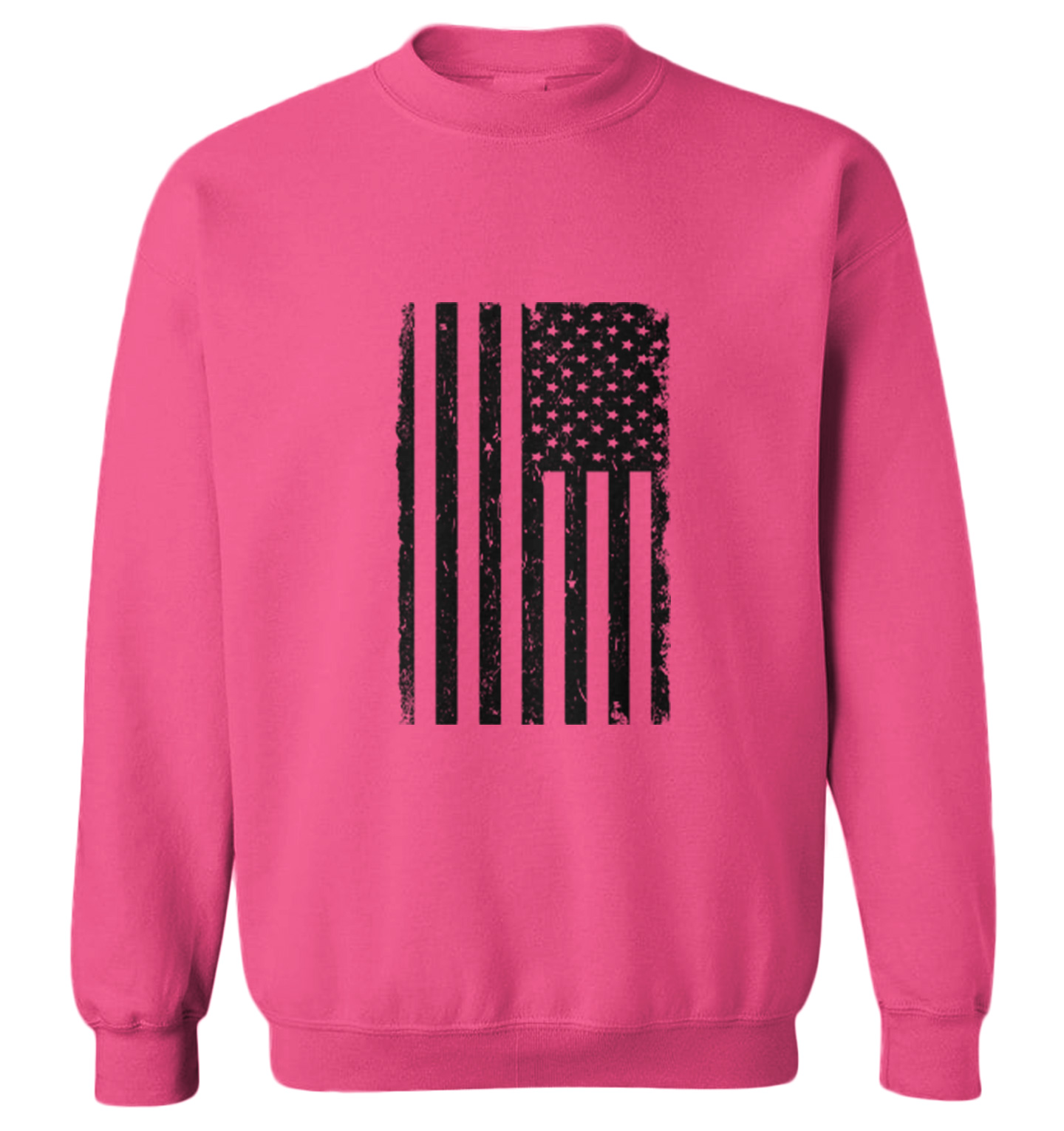 Distressed Black American Flag - United States USA Toddler Crewneck Sweater - Picture 3 of 5