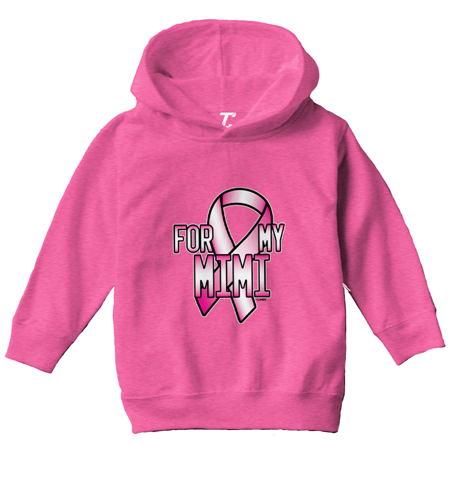 For My Mimi - Breast Cancer Awareness Pink Ribbon Toddler/Youth Hoodie - Picture 4 of 12