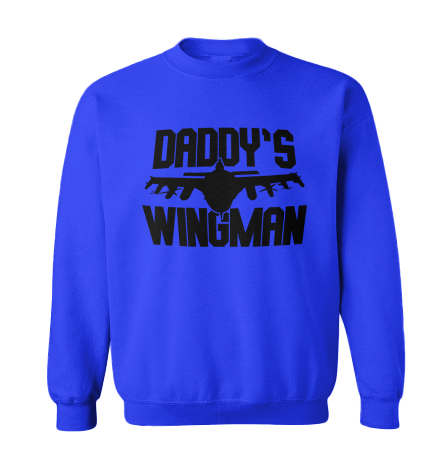 Daddy's Wingman - Single Dad Father's Day Son Toddler Crewneck Sweater - Picture 5 of 5