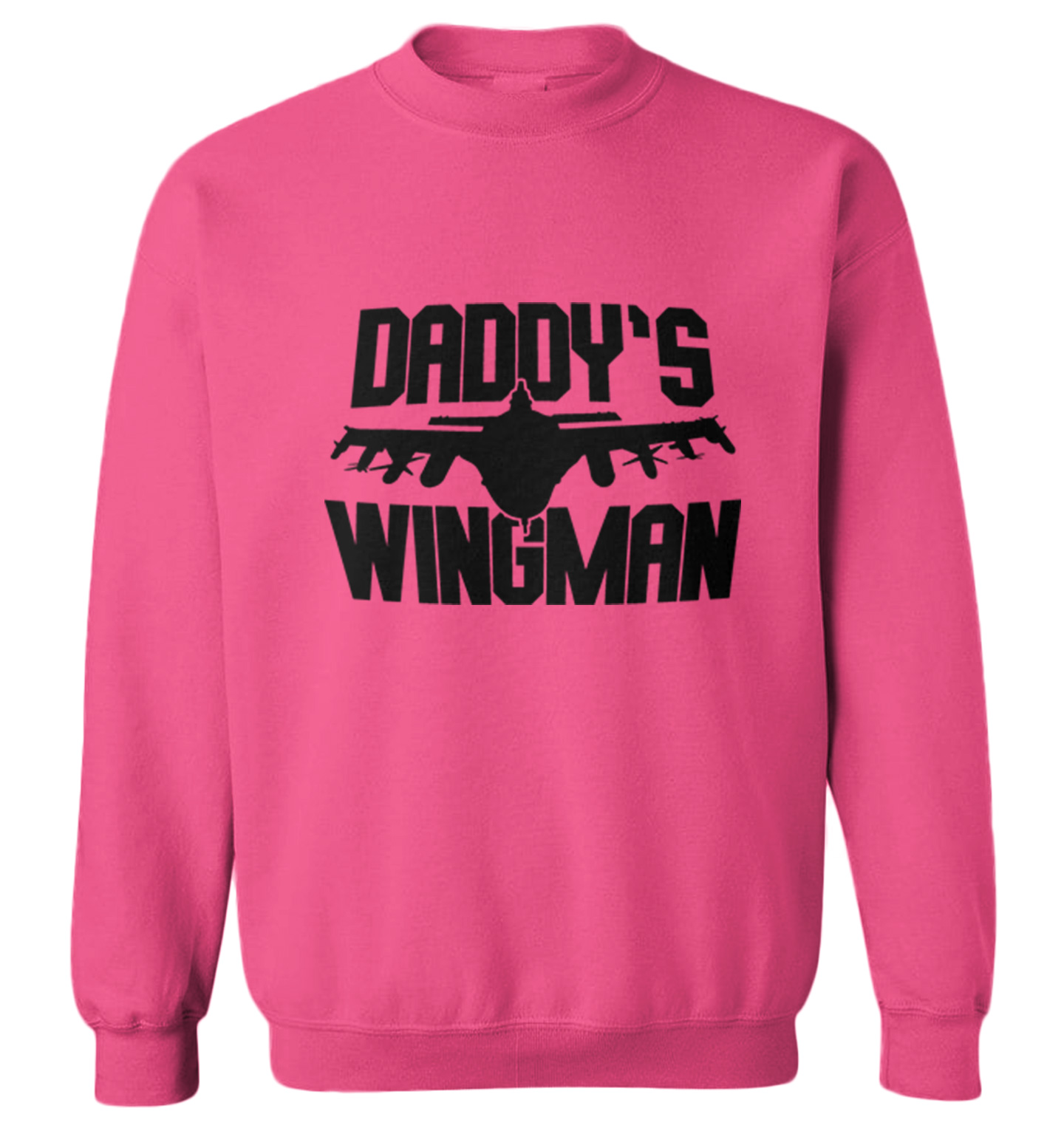 Daddy's Wingman - Single Dad Father's Day Son Toddler Crewneck Sweater - Picture 3 of 5