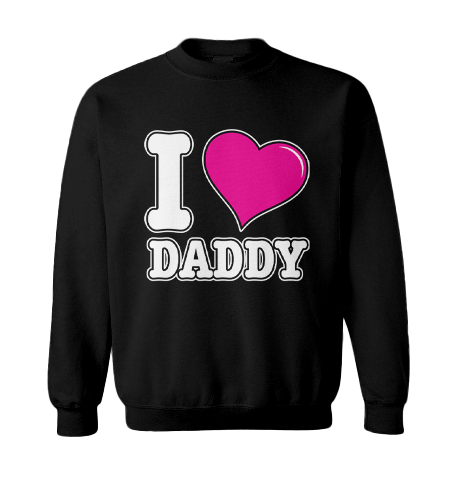 I Love Daddy - Father's Day Son Daughter Dad Toddler Crewneck Sweater - Picture 2 of 8