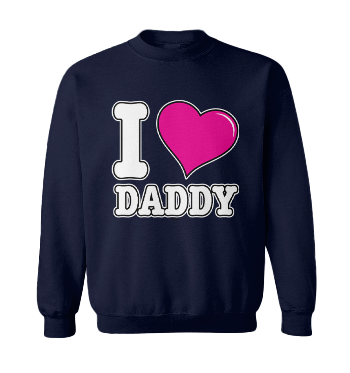I Love Daddy - Father's Day Son Daughter Dad Toddler Crewneck Sweater - Picture 5 of 8