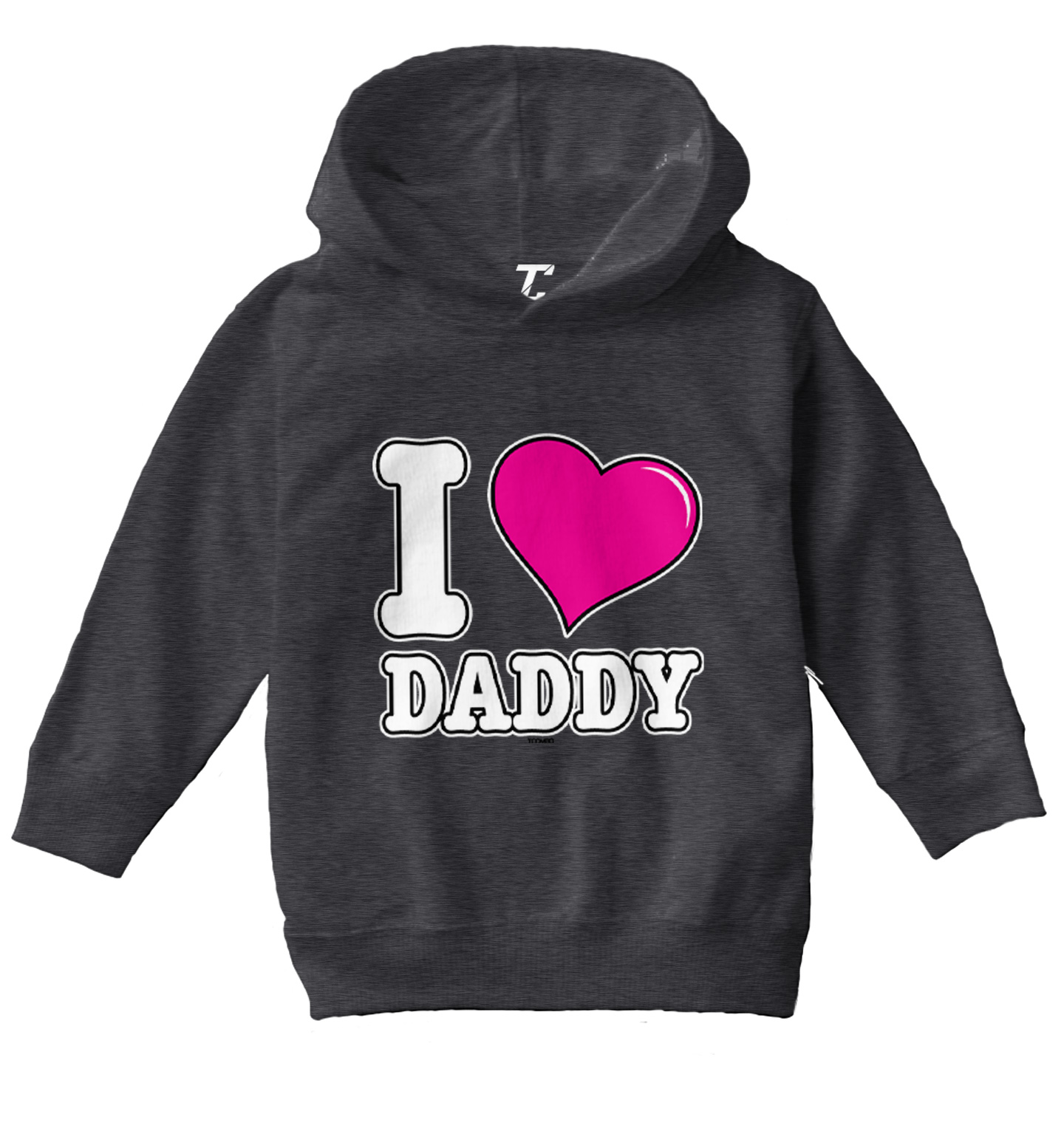 I Love Daddy - Father's Day Son Daughter Dad Toddler/Youth Hoodie - Picture 3 of 12