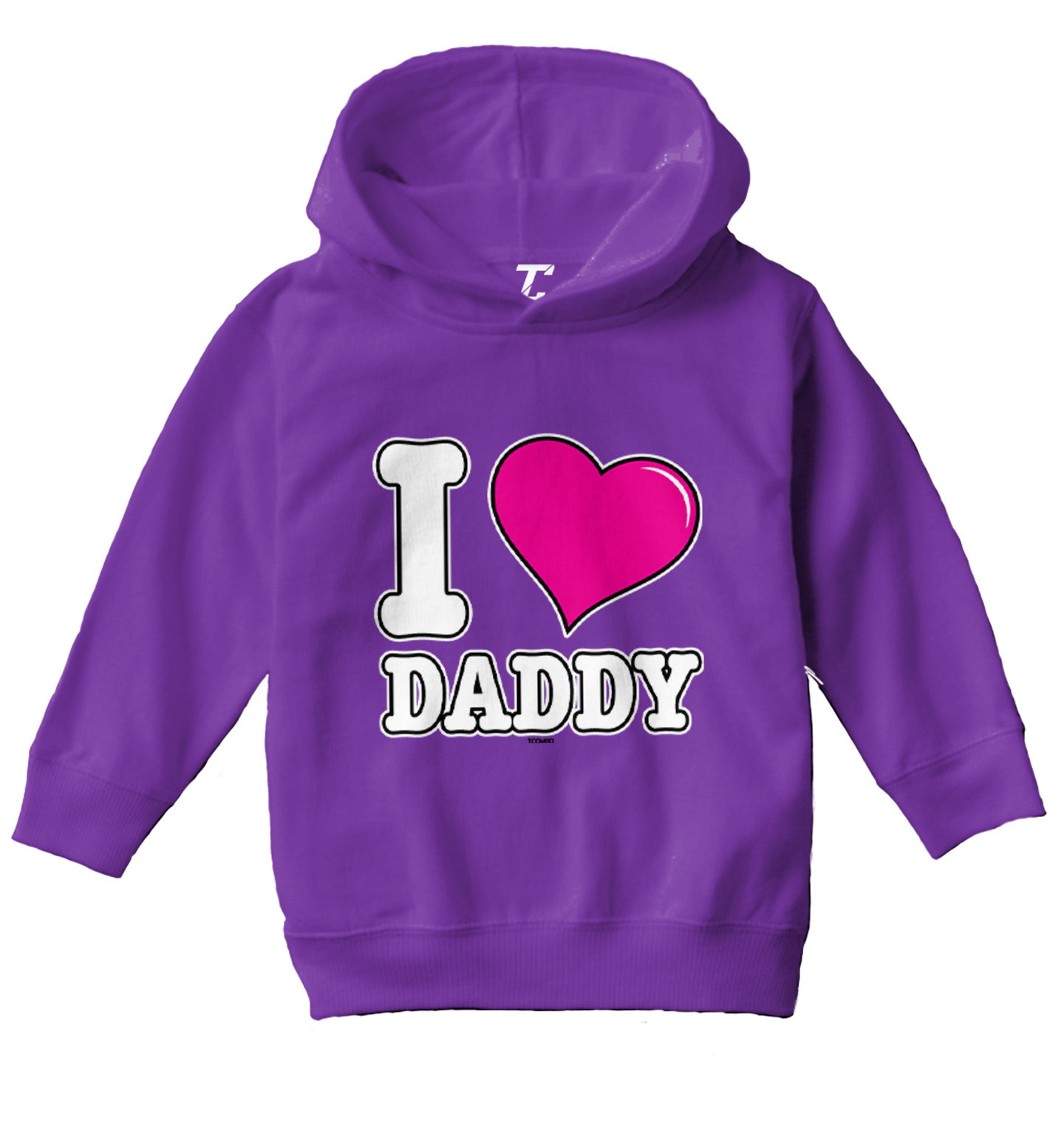I Love Daddy - Father's Day Son Daughter Dad Toddler/Youth Hoodie - Picture 9 of 12