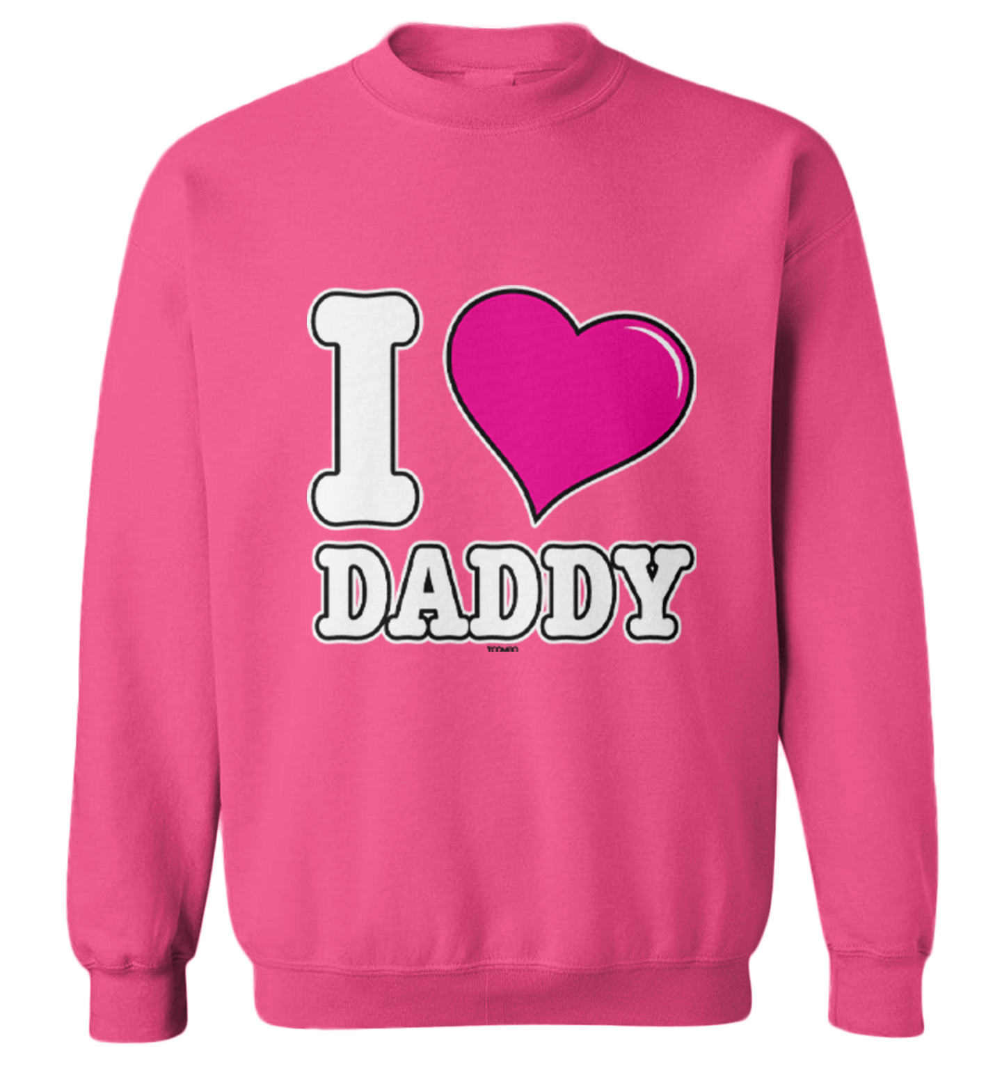 I Love Daddy - Father's Day Son Daughter Dad Toddler Crewneck Sweater - Picture 6 of 8