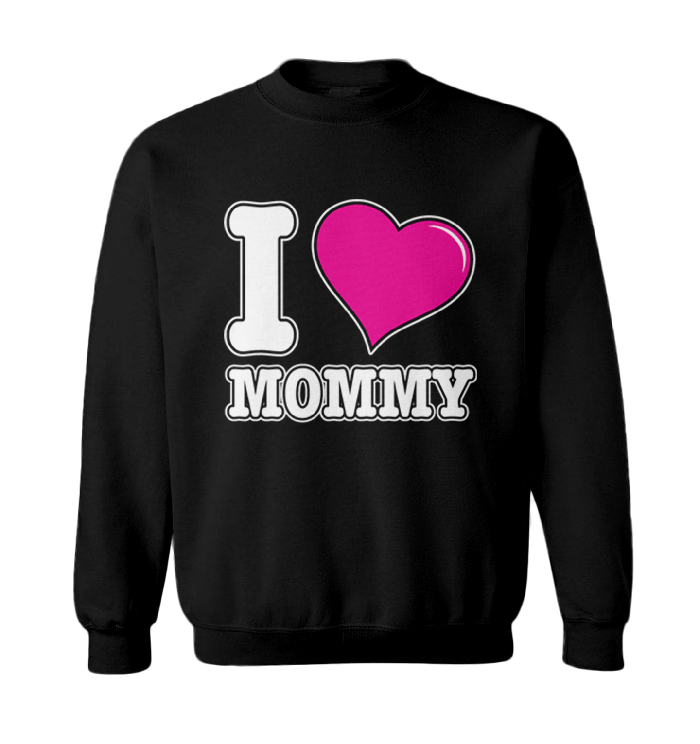 I Love Mommy - Mother's Day Mom Son Daughter Toddler Crewneck Sweater - Picture 2 of 8
