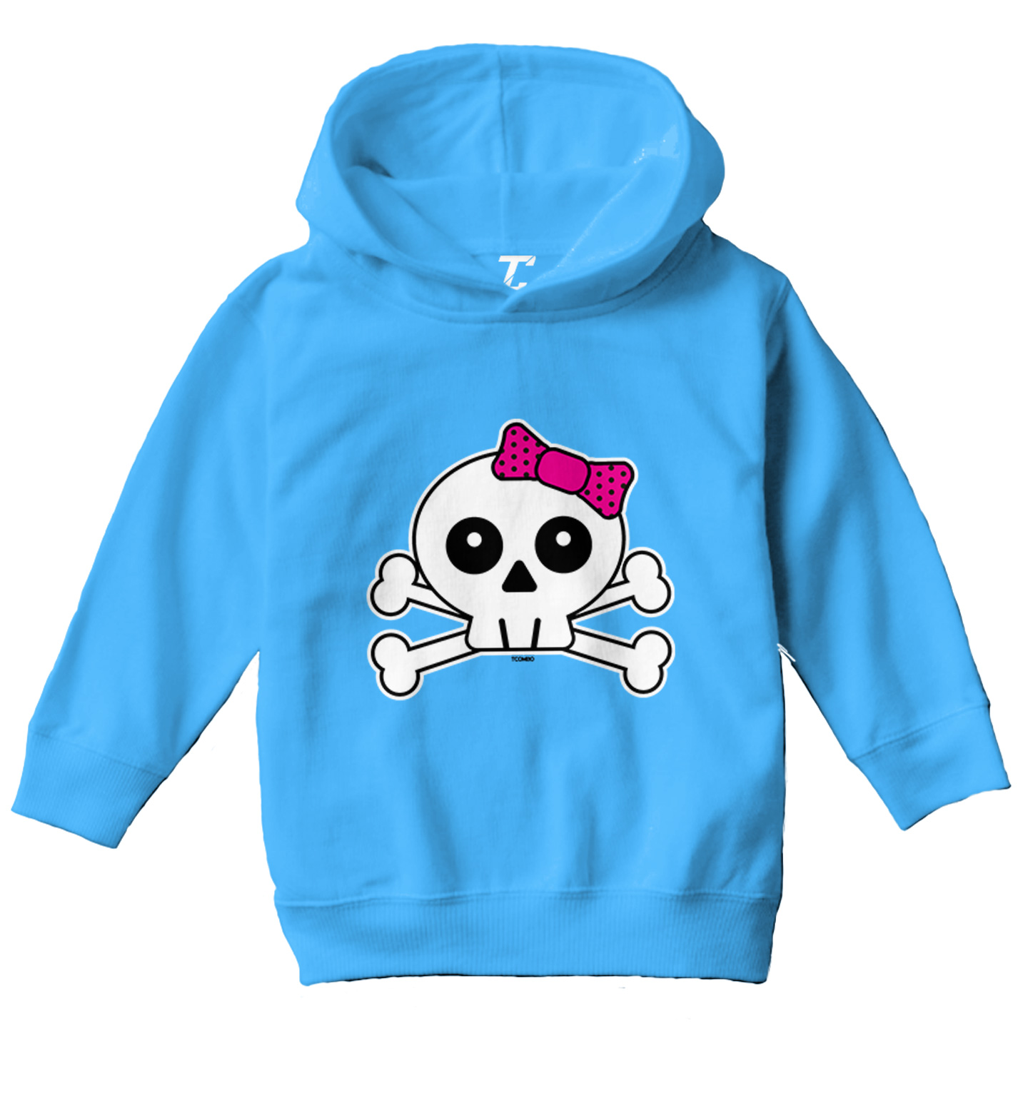 Skull With Pink Bow - Crossbones Cute Rocker Toddler/Youth