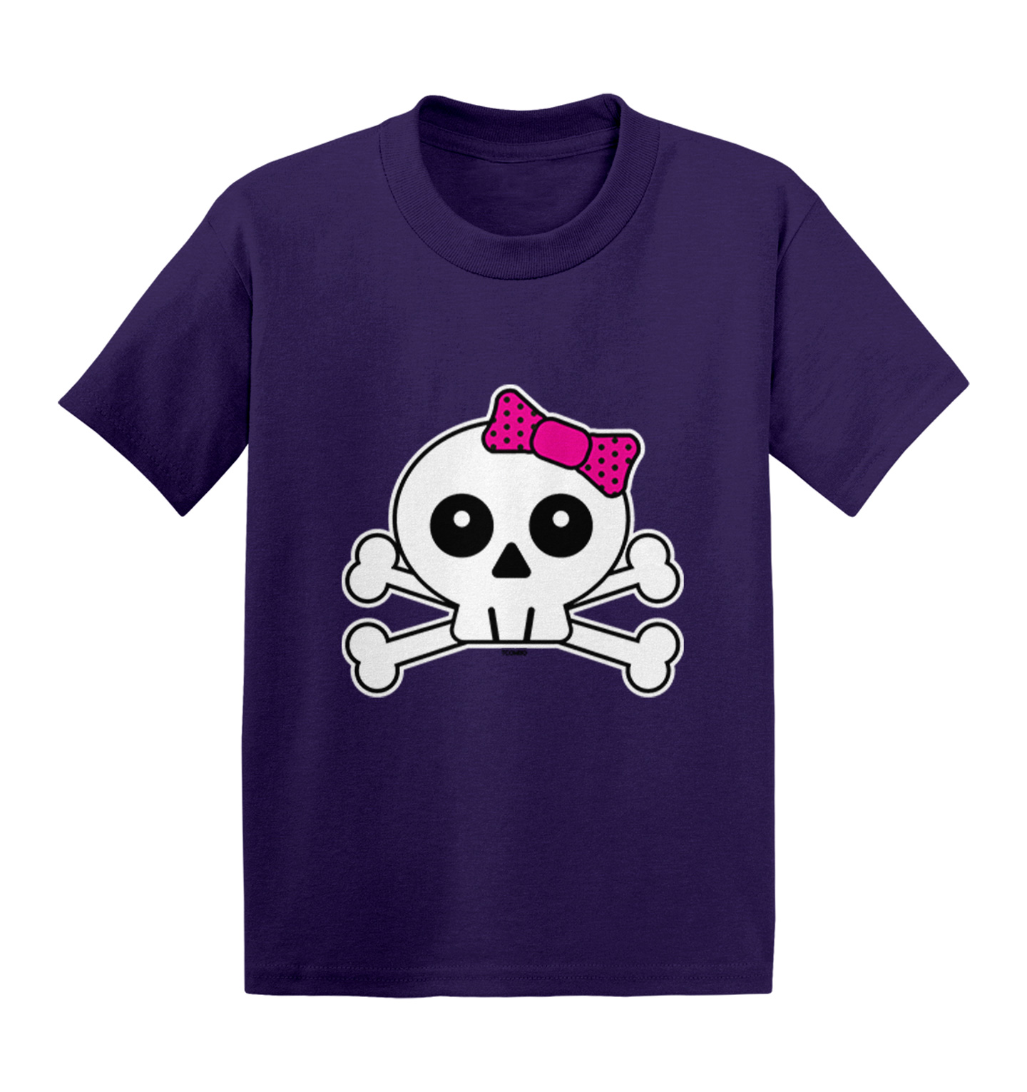 Skull With Pink Bow - Crossbones Cute Rocker Kids T-shirt | eBay