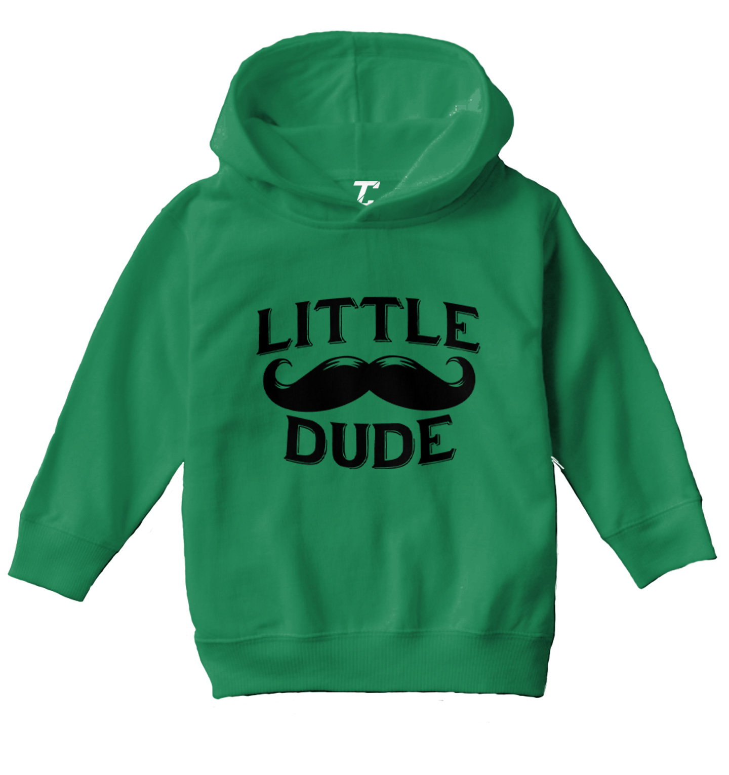 Little Dude - Mustache Funny Humor Just Like Dad Toddler/Youth Hoodie - Picture 4 of 10