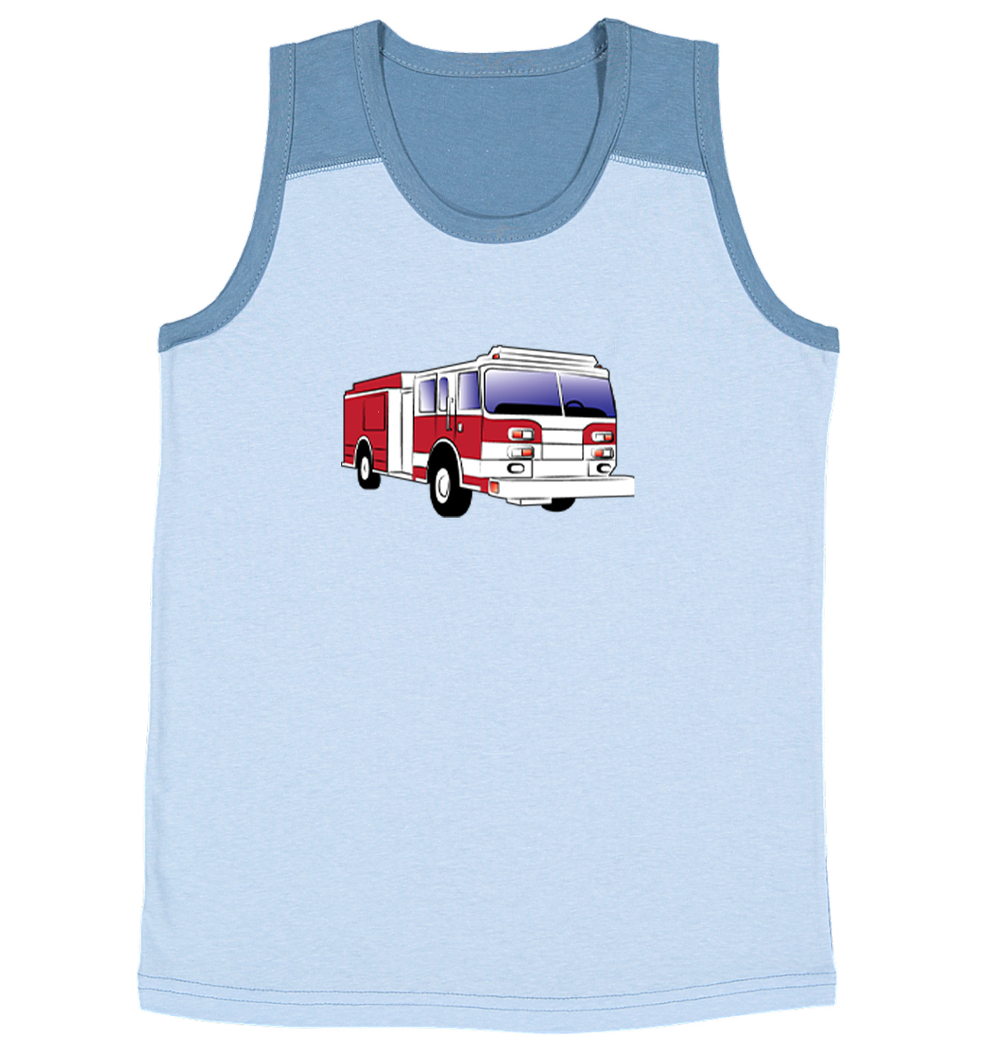 Firetruck - Future Firefighter Brave Hero Youth Contrast Tank Top - Picture 4 of 7