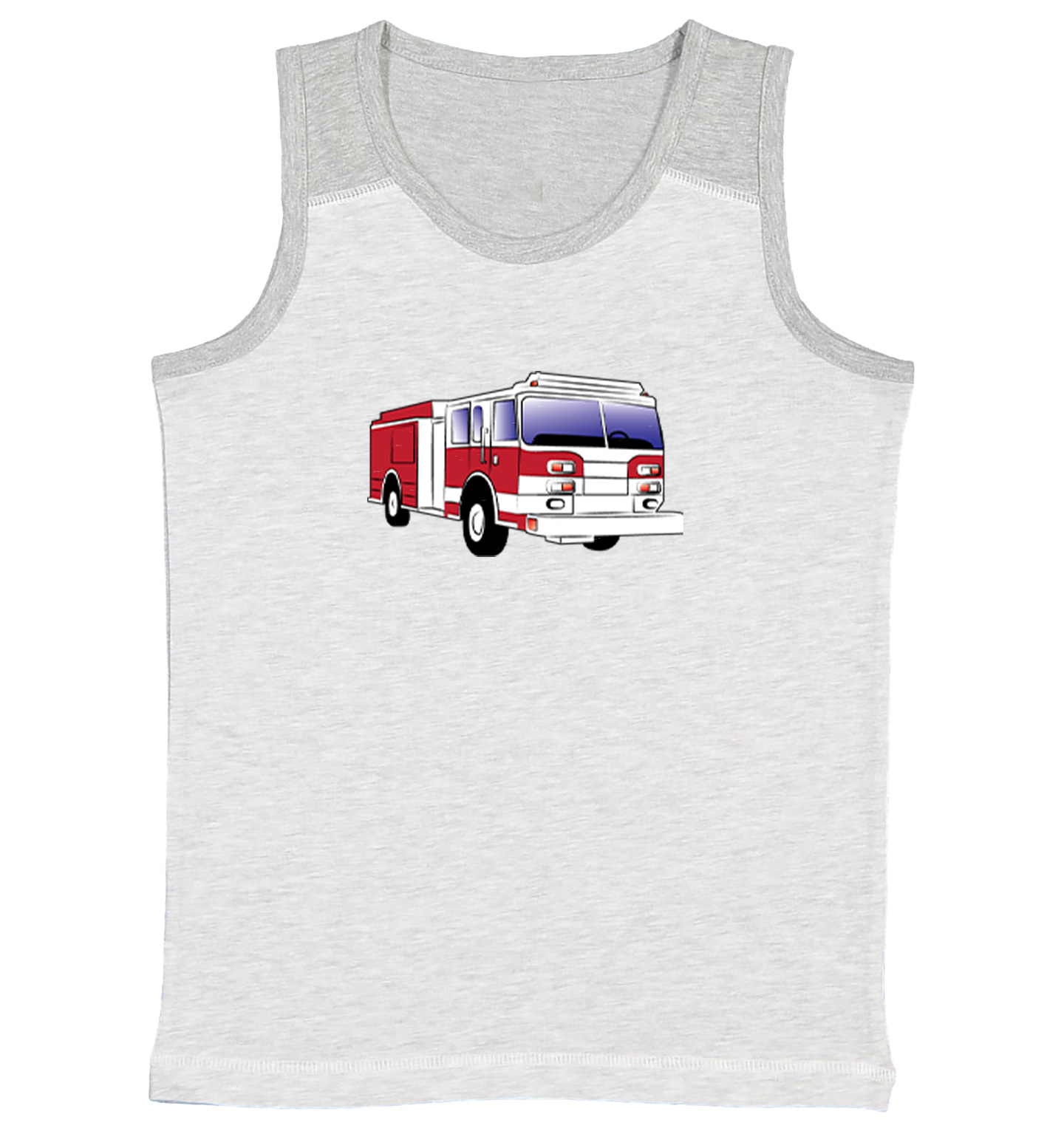 Firetruck - Future Firefighter Brave Hero Youth Contrast Tank Top - Picture 5 of 7