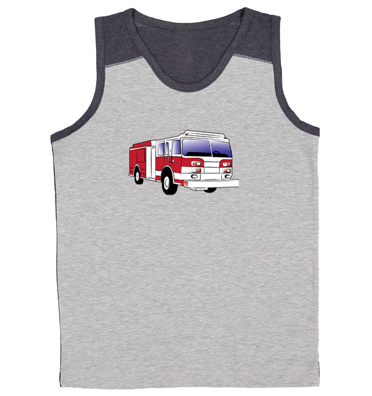 Firetruck - Future Firefighter Brave Hero Youth Contrast Tank Top - Picture 6 of 7