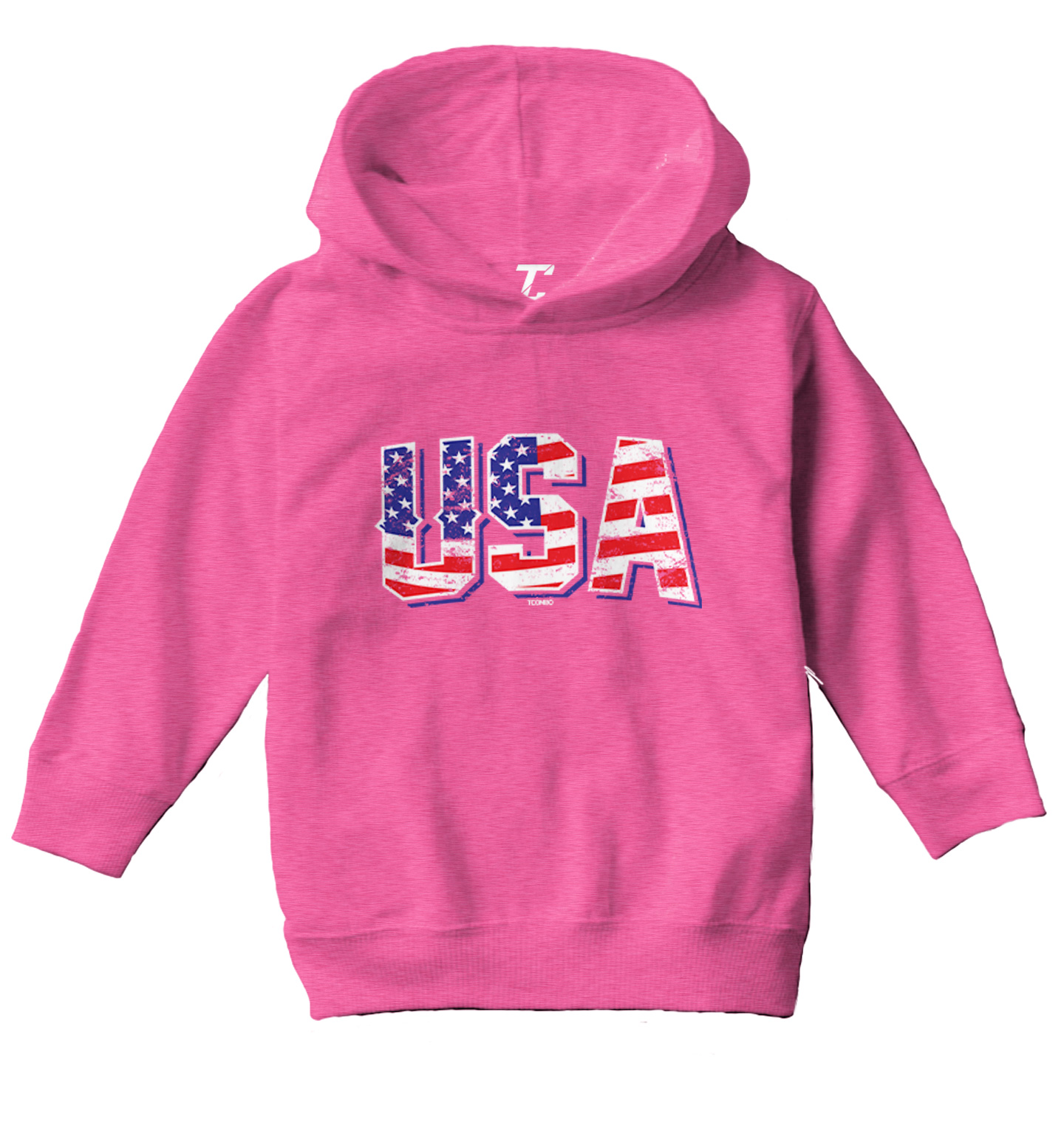 USA With Flag Inside - American Patriot 4th Of July Toddler/Youth Hoodie - Picture 4 of 12