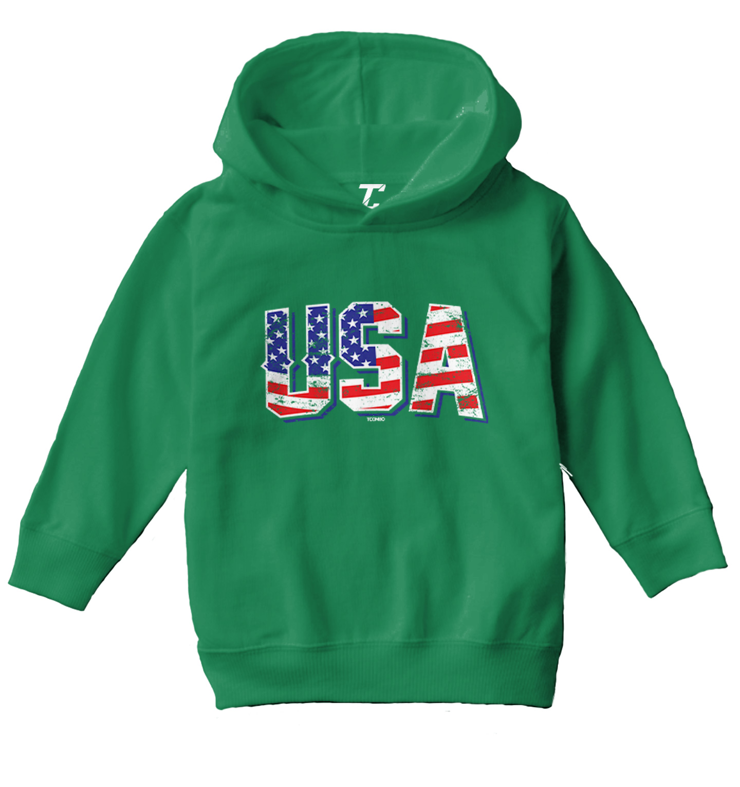 USA With Flag Inside - American Patriot 4th Of July Toddler/Youth Hoodie - Picture 5 of 12