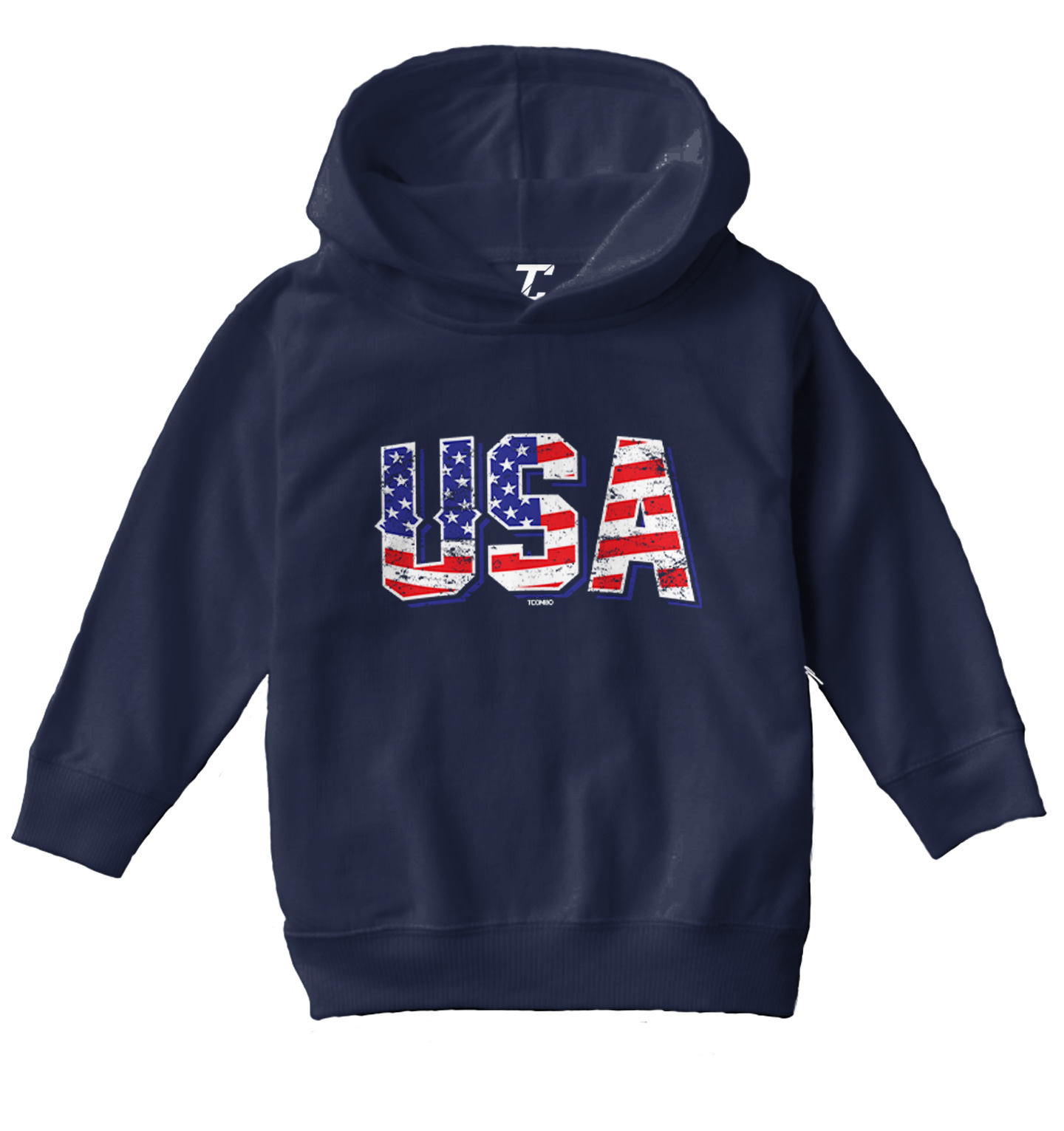 USA With Flag Inside - American Patriot 4th Of July Toddler/Youth Hoodie - Picture 7 of 12