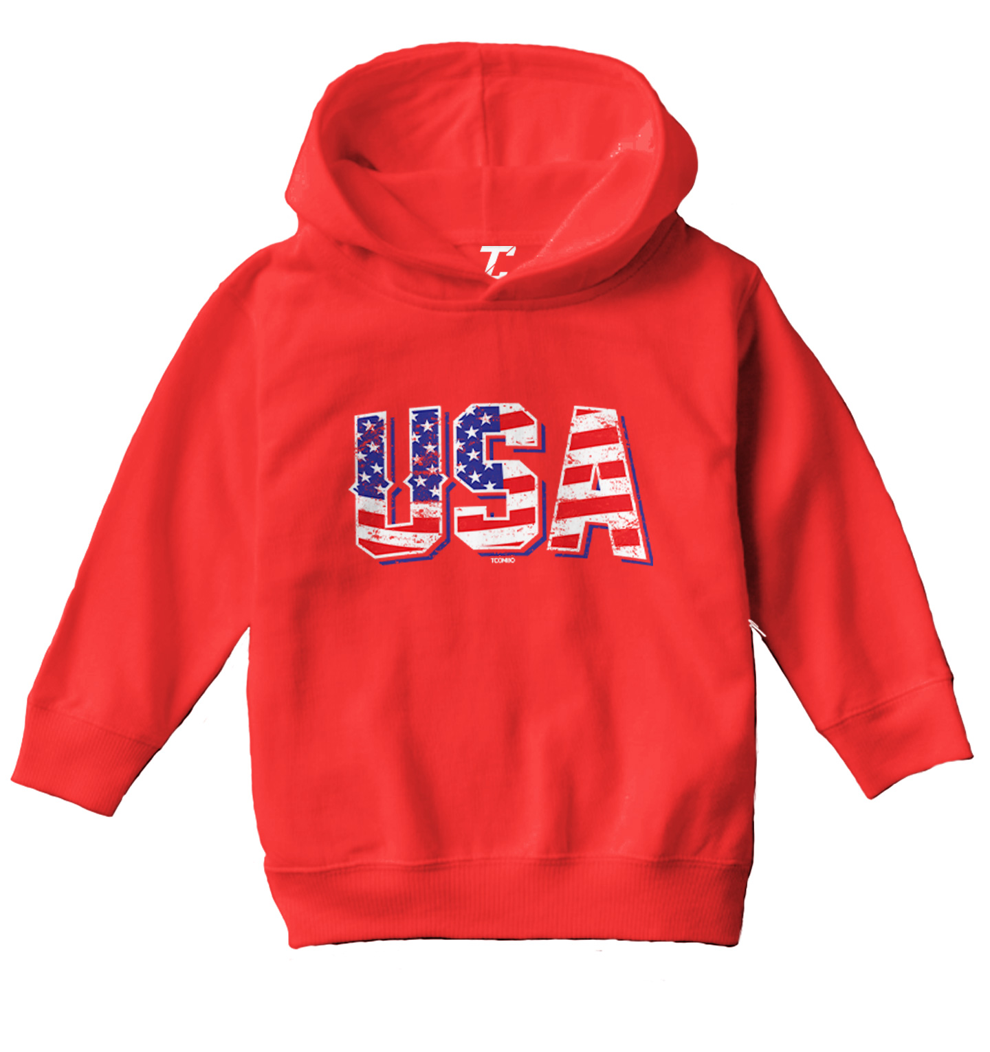 USA With Flag Inside - American Patriot 4th Of July Toddler/Youth Hoodie - Picture 10 of 12