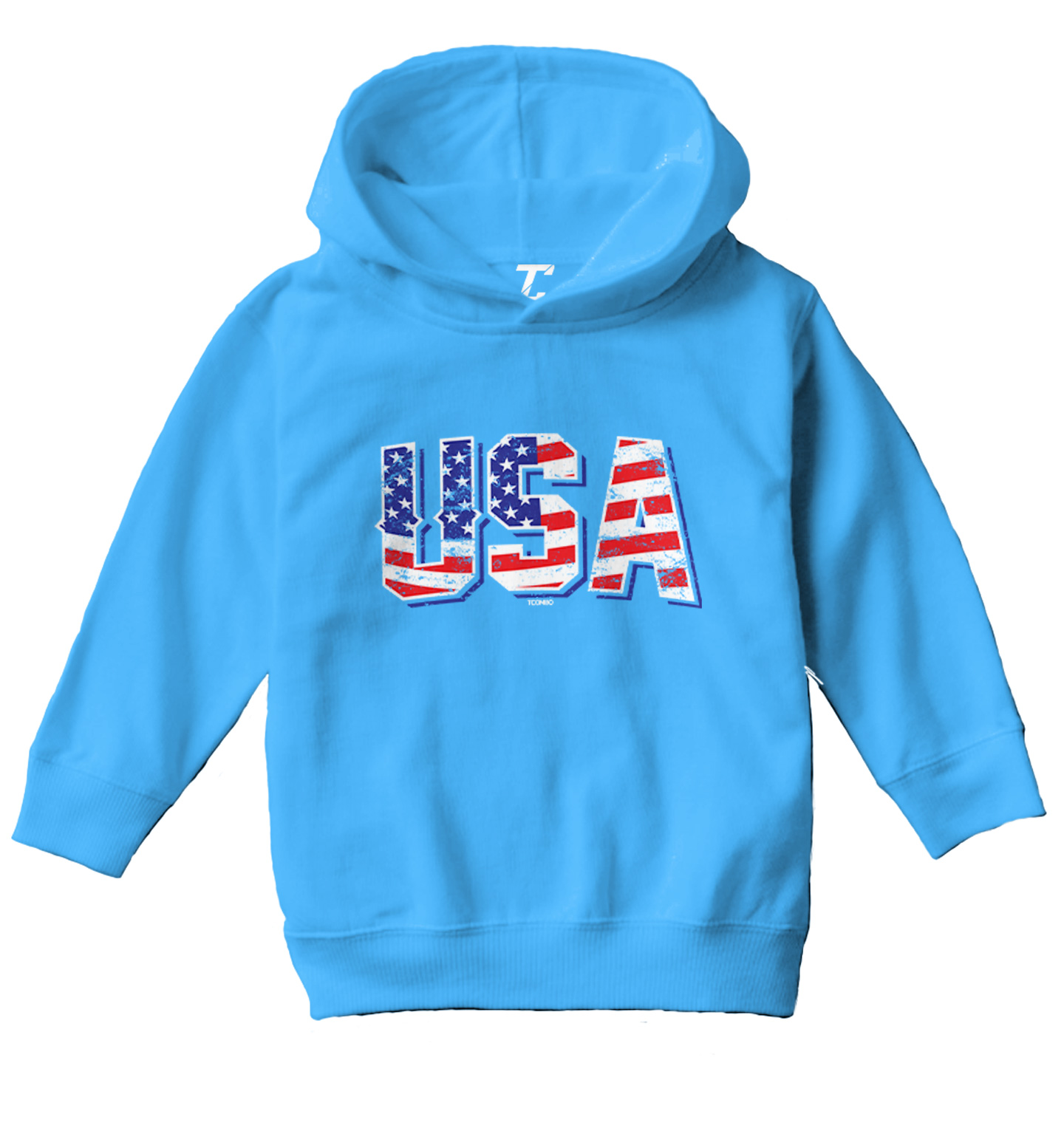 USA With Flag Inside - American Patriot 4th Of July Toddler/Youth Hoodie - Picture 12 of 12
