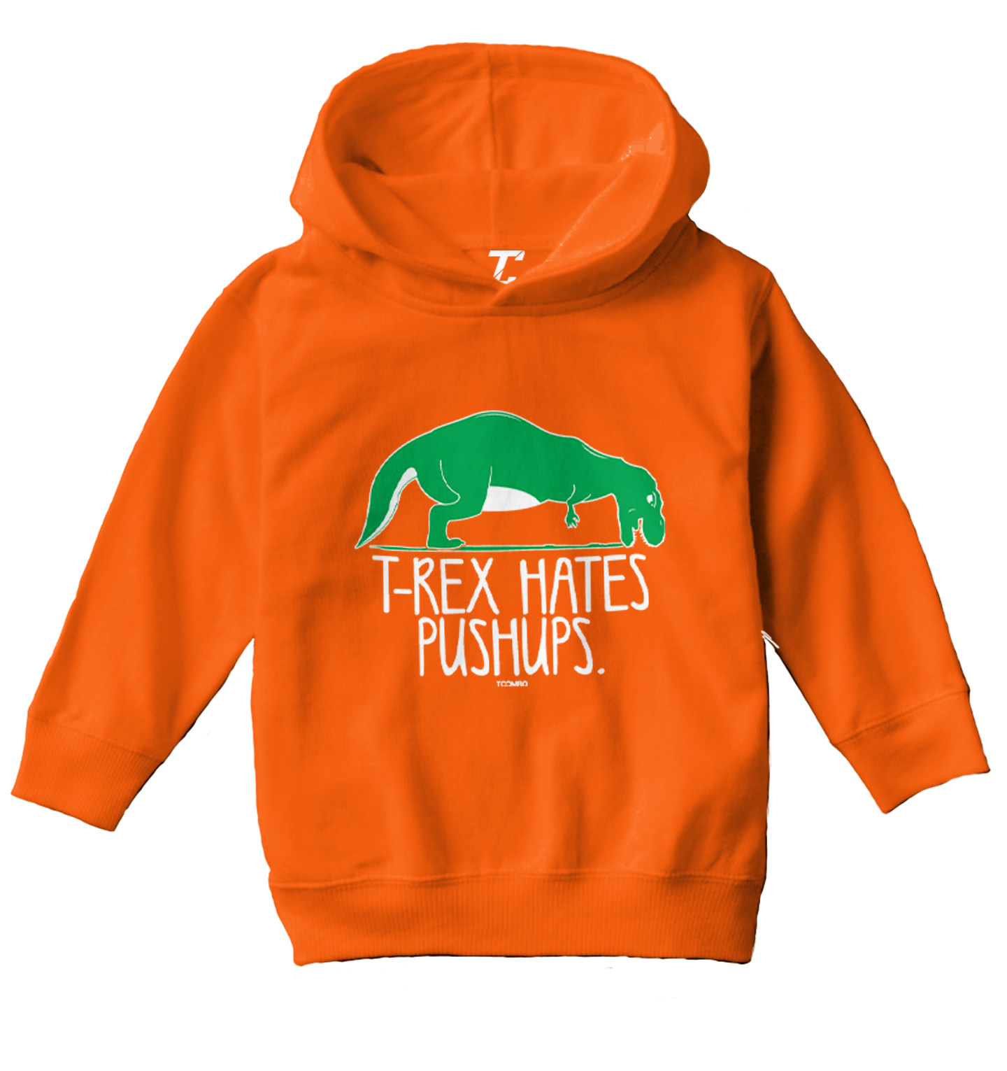 T-Rex Hates Push Ups - Funny Humorous Dinosaur Toddler/Youth Hoodie - Picture 8 of 12