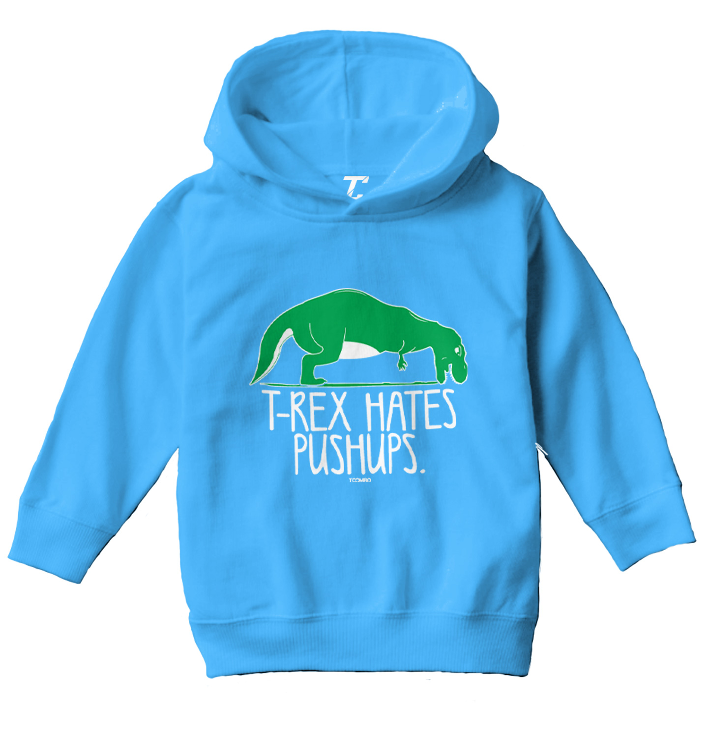 T-Rex Hates Push Ups - Funny Humorous Dinosaur Toddler/Youth Hoodie - Picture 12 of 12