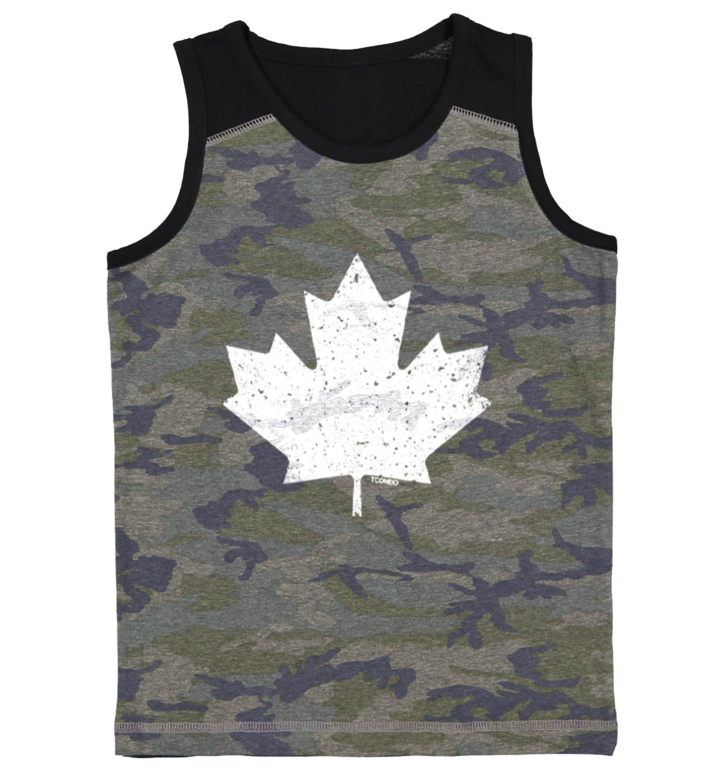 Canadian Maple Leaf - Canada Pride Country Youth Contrast Tank Top - Picture 2 of 7