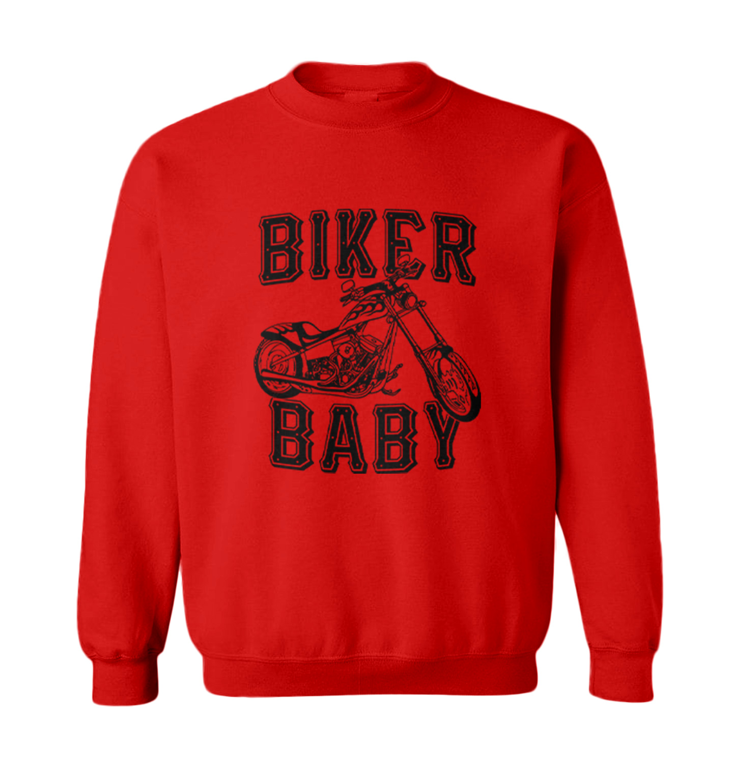Biker Baby - Motorcycle Tough Son Daughter Toddler Crewneck Sweater - Picture 4 of 5