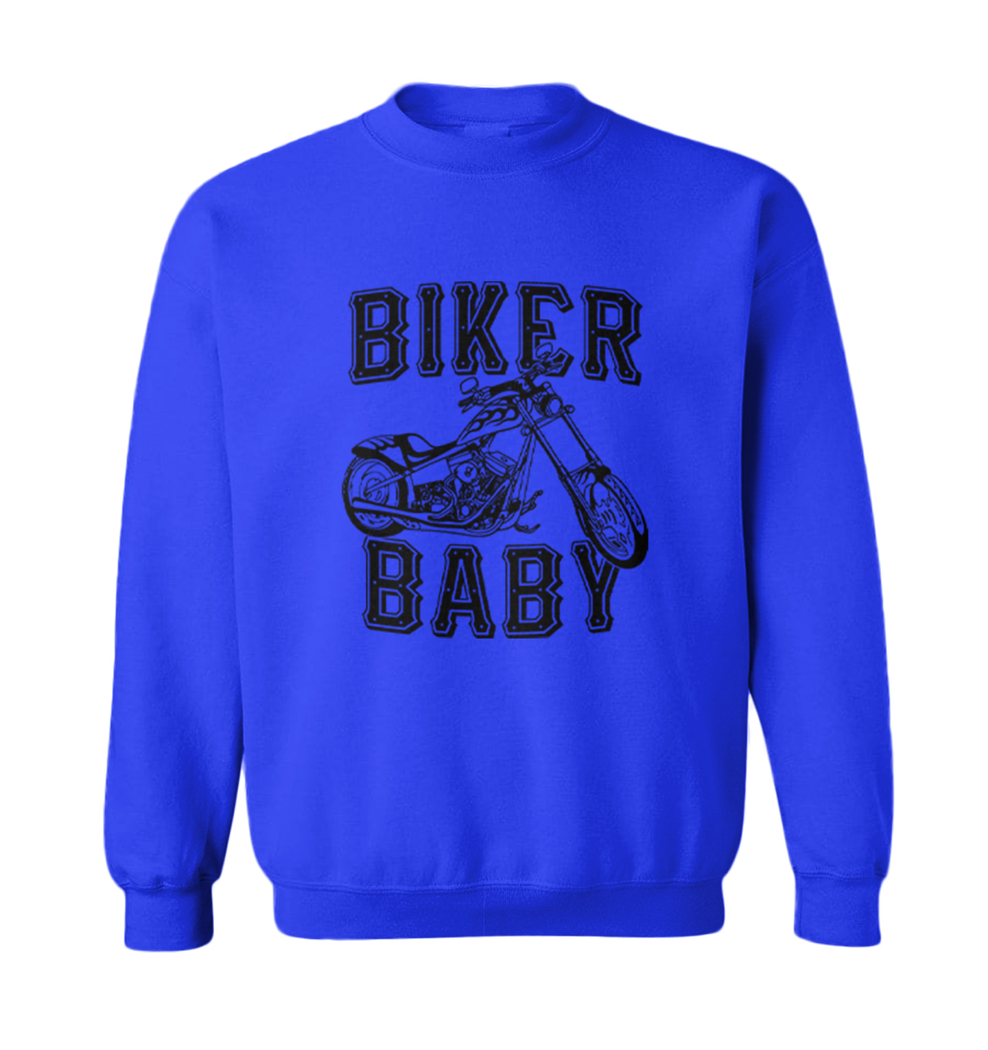 Biker Baby - Motorcycle Tough Son Daughter Toddler Crewneck Sweater - Picture 5 of 5