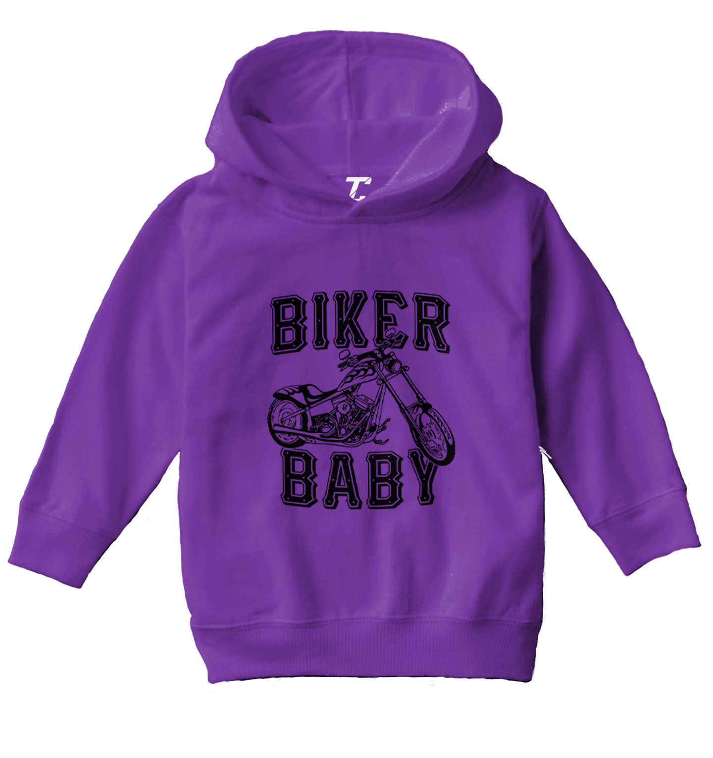 Biker Baby - Motorcycle Tough Son Daughter Toddler/Youth Hoodie - Picture 7 of 10