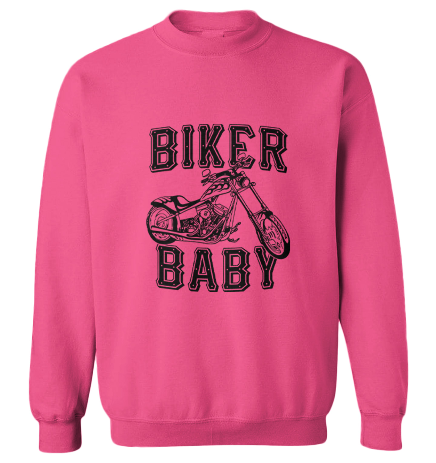 Biker Baby - Motorcycle Tough Son Daughter Toddler Crewneck Sweater - Picture 3 of 5