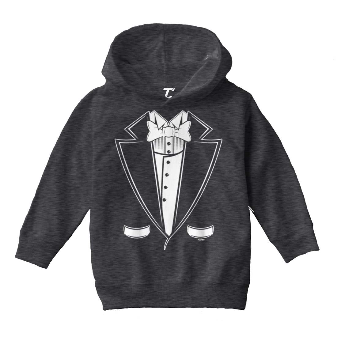 Tuxedo - Classy Fancy Funny Hilarious Wedding Party Toddler/Youth Hoodie - Picture 3 of 12