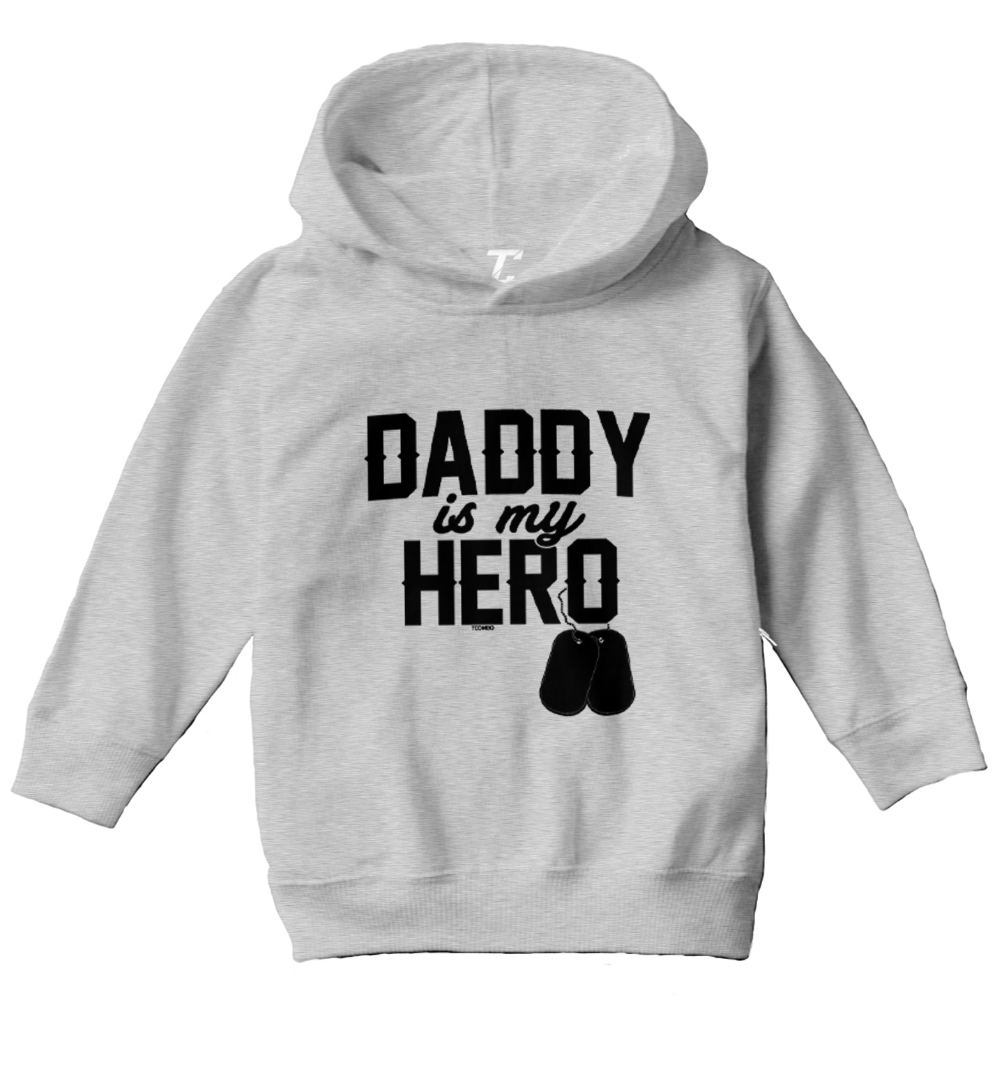 Daddy Is My Hero - Military Dog Tags Veterans Day Toddler/Youth Hoodie - Picture 5 of 10