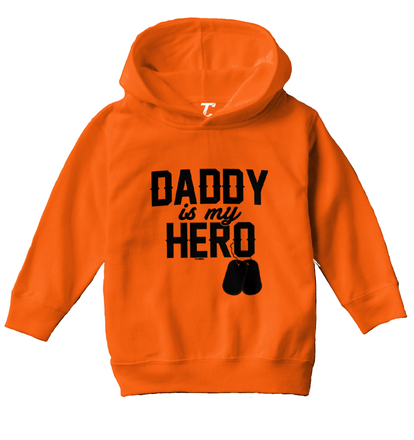 Daddy Is My Hero - Military Dog Tags Veterans Day Toddler/Youth Hoodie - Picture 6 of 10
