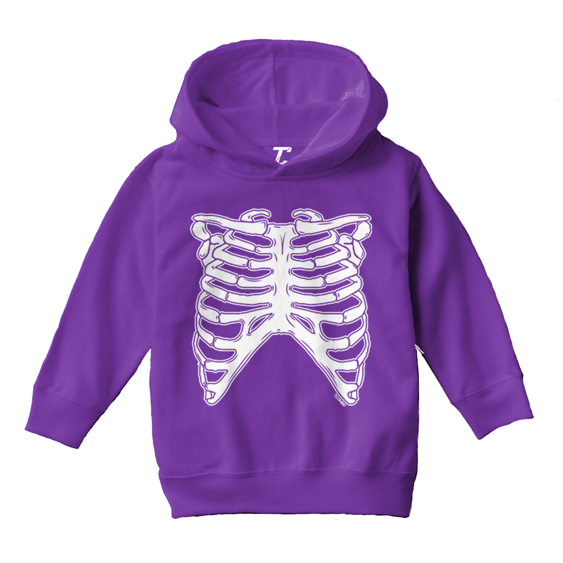 Skeleton Ribcage - Halloween Outfit Costume Scary Toddler/Youth Hoodie - Picture 9 of 12
