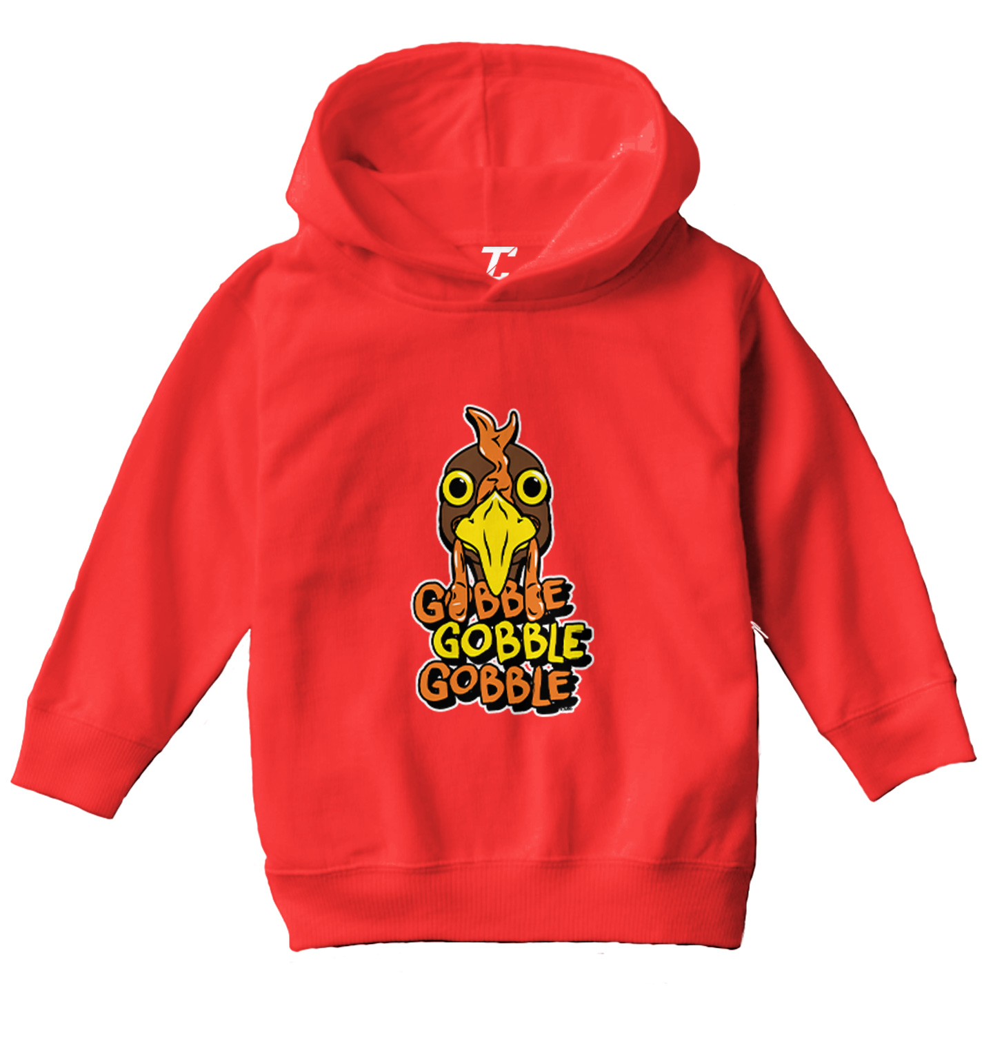 Gobble Gobble Gobble - Thanksgiving Turkey Holiday Toddler/Youth Hoodie - Picture 10 of 12