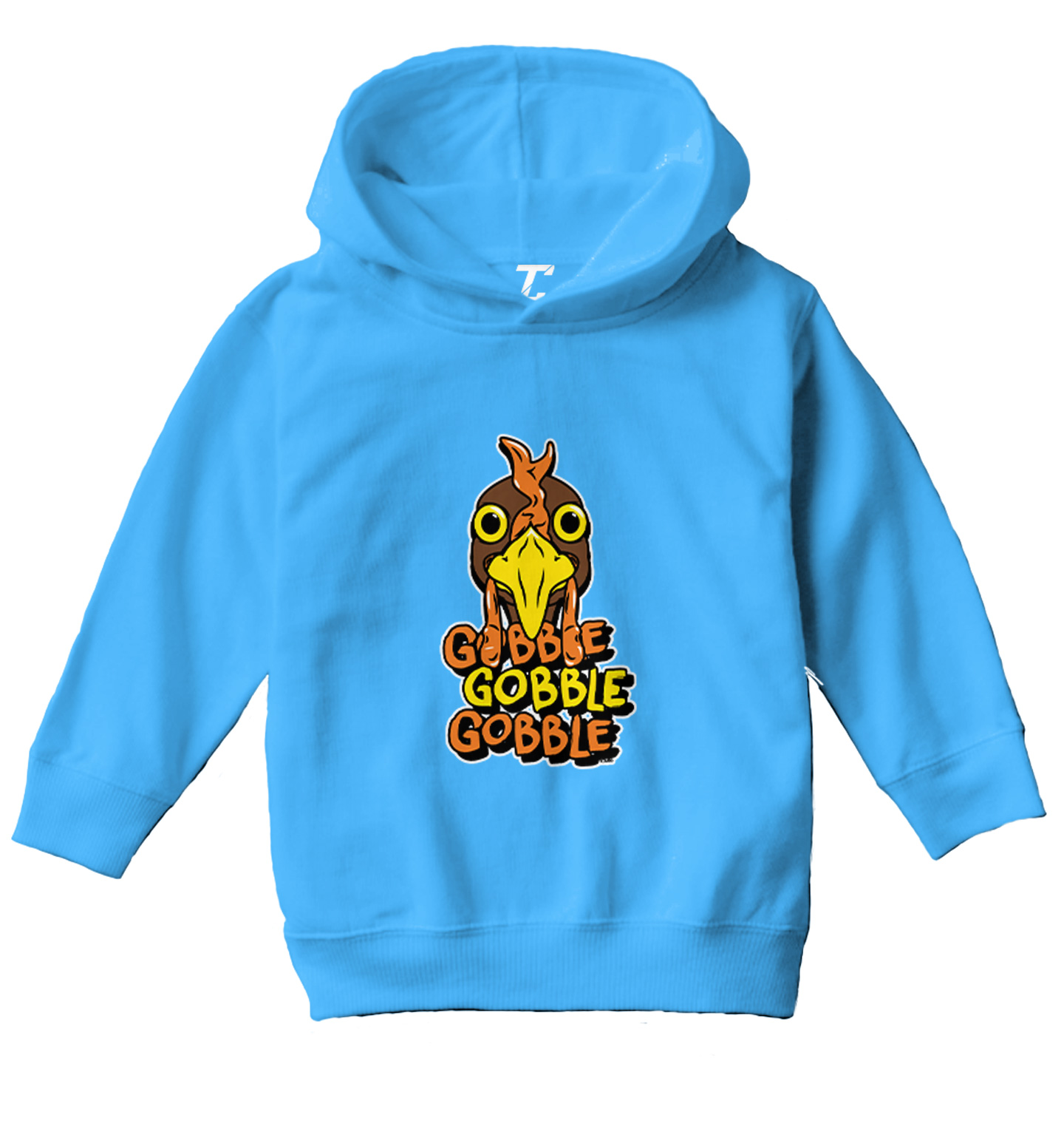 Gobble Gobble Gobble - Thanksgiving Turkey Holiday Toddler/Youth Hoodie - Picture 12 of 12